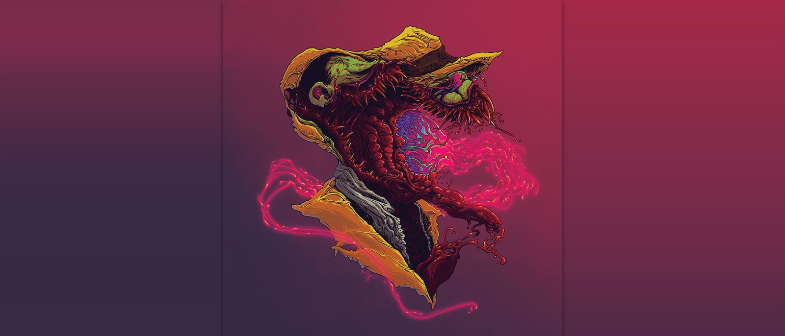 multicolored abstract illustration Brock Hofer gore Carnage 2k 4k 5k