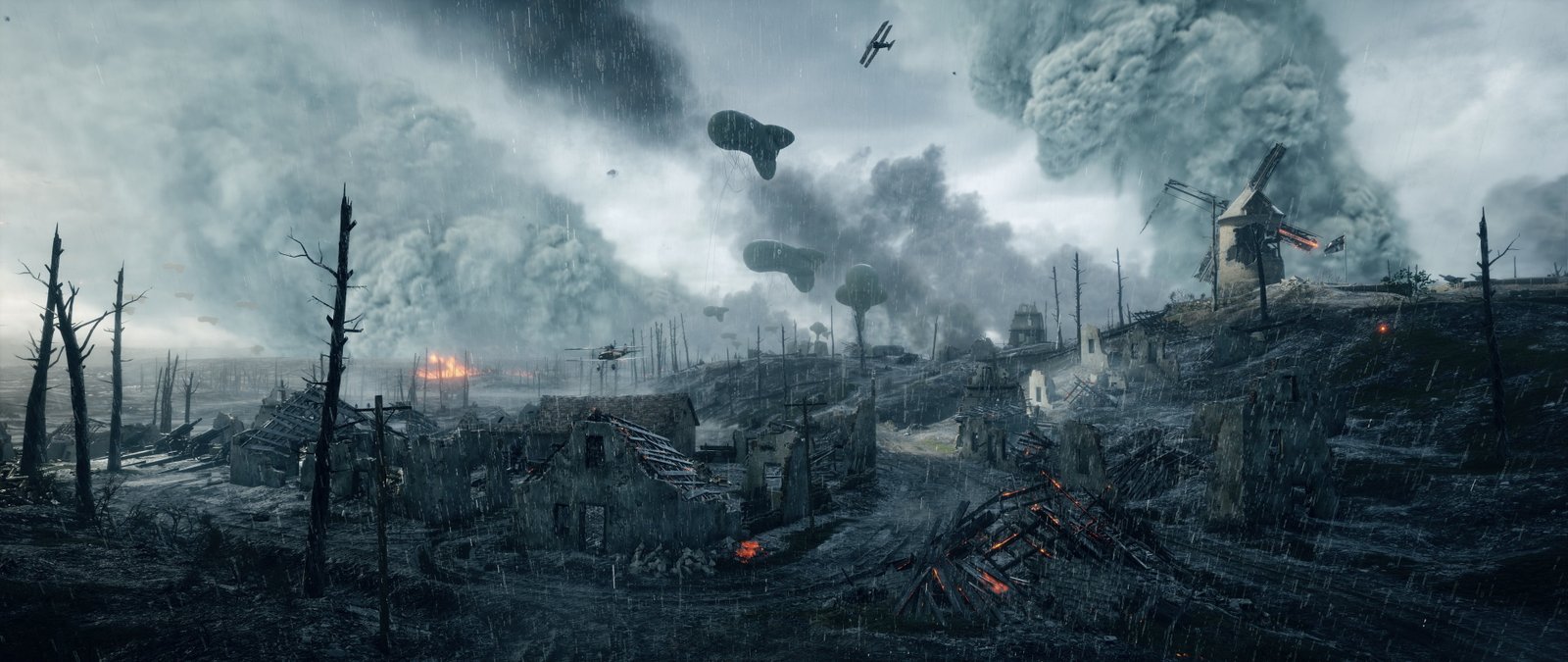 burned ground wallpaper Battlefield 1 EA DICE World War I 2k 4k