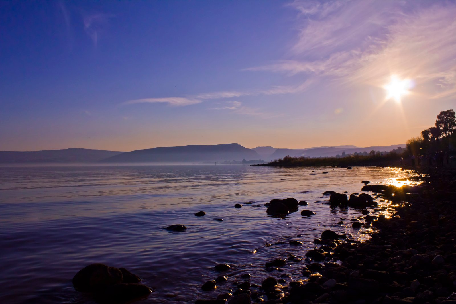 israel sea of galilee river sunset magic hour landscape 2k 4k 5k