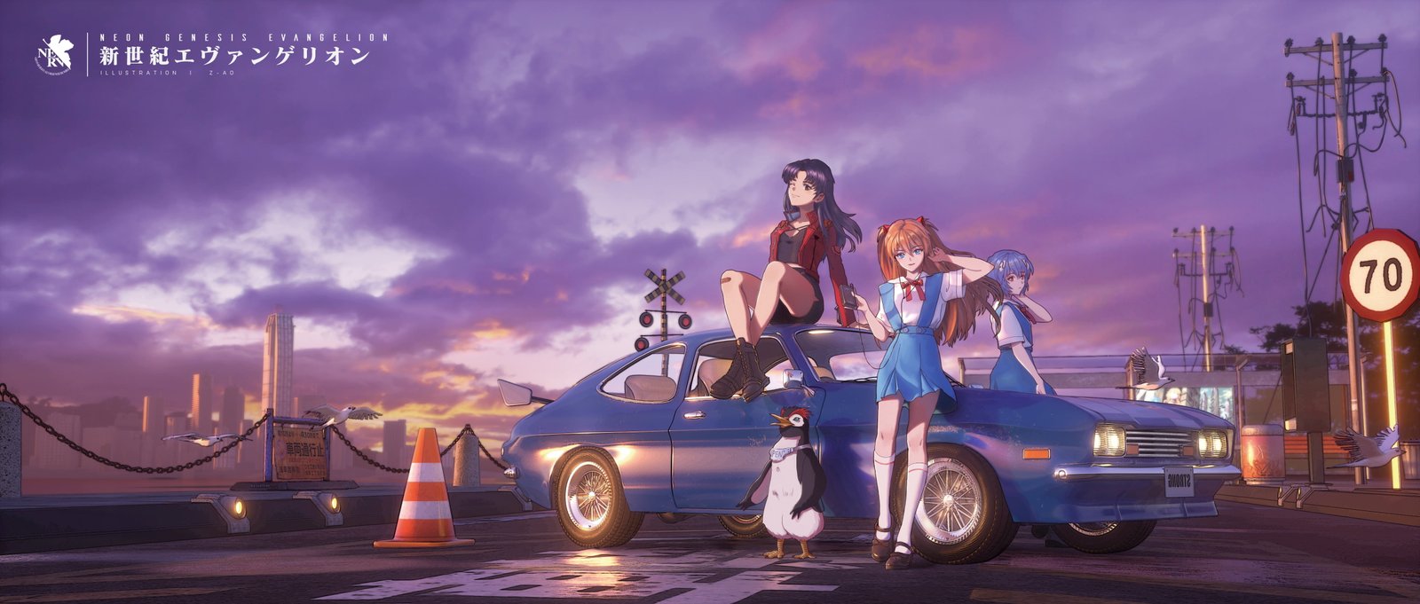 Neon Genesis Evangelion Asuka Langley Soryu Katsuragi Misato 2k 4k 5k