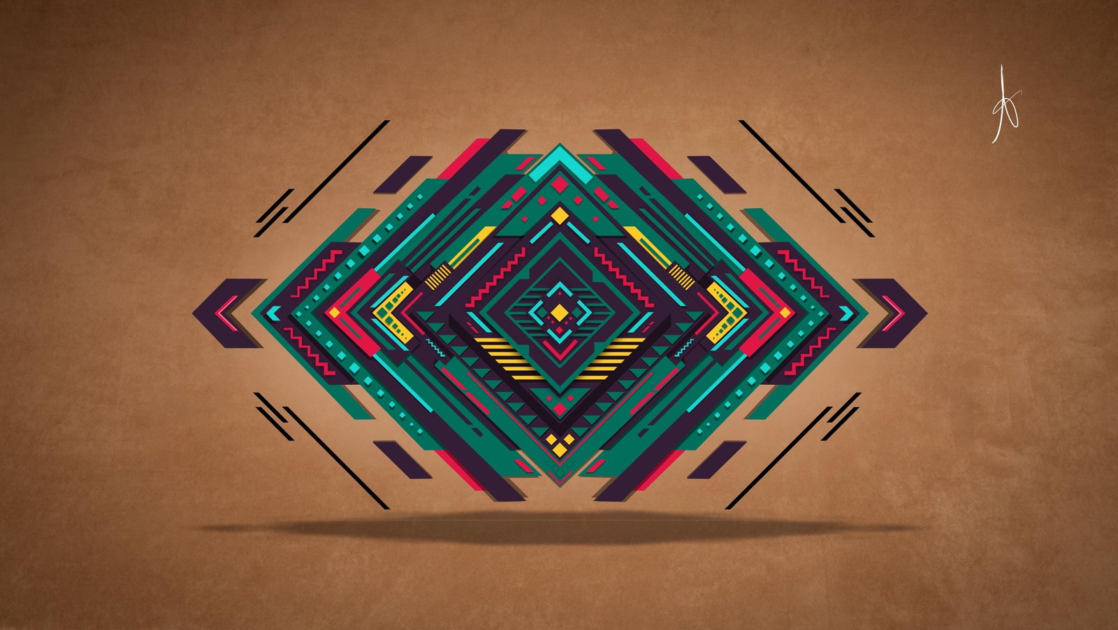 red and green digital logo abstract art vector triangle 2k 4k 5k