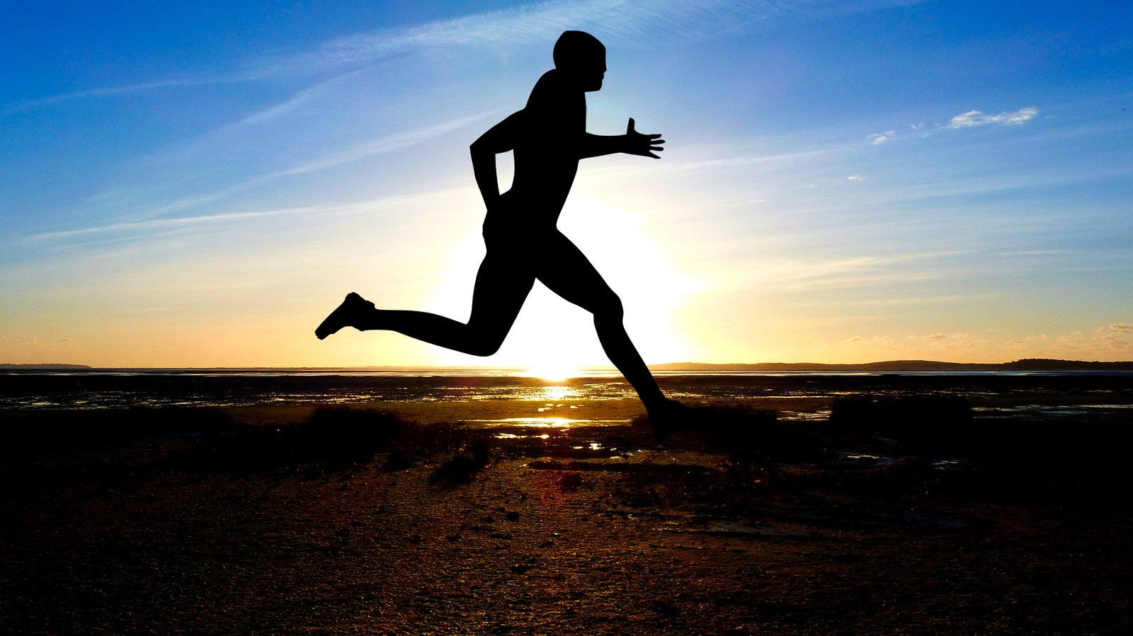sunset sport jogging silhouette nature the activity sports 2k 4k