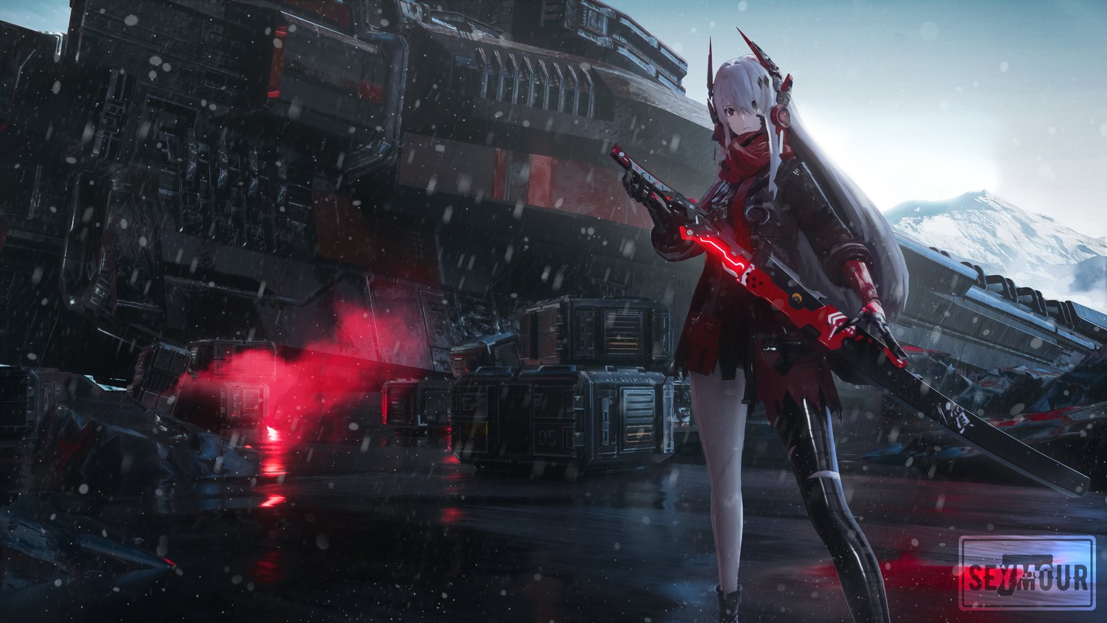 anime girls Punishing Gray Raven Seymour science fiction 2k 4k 5k