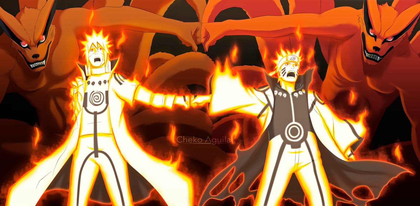 Anime Naruto Kurama Minato Namikaze Uzumaki 2k 4k 5k