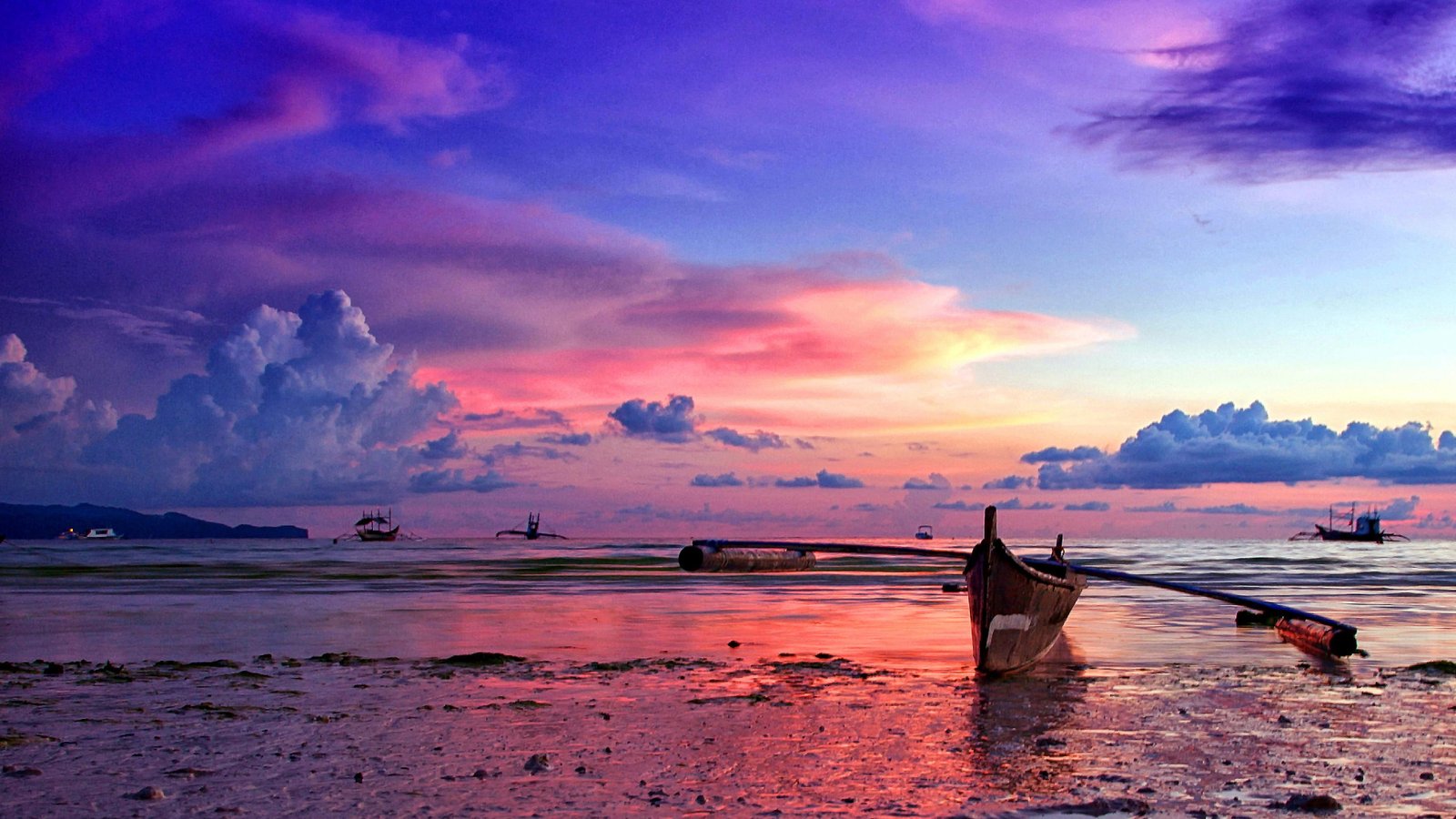 boat utrigger canoe banka fishing filipino beach 2k 4k