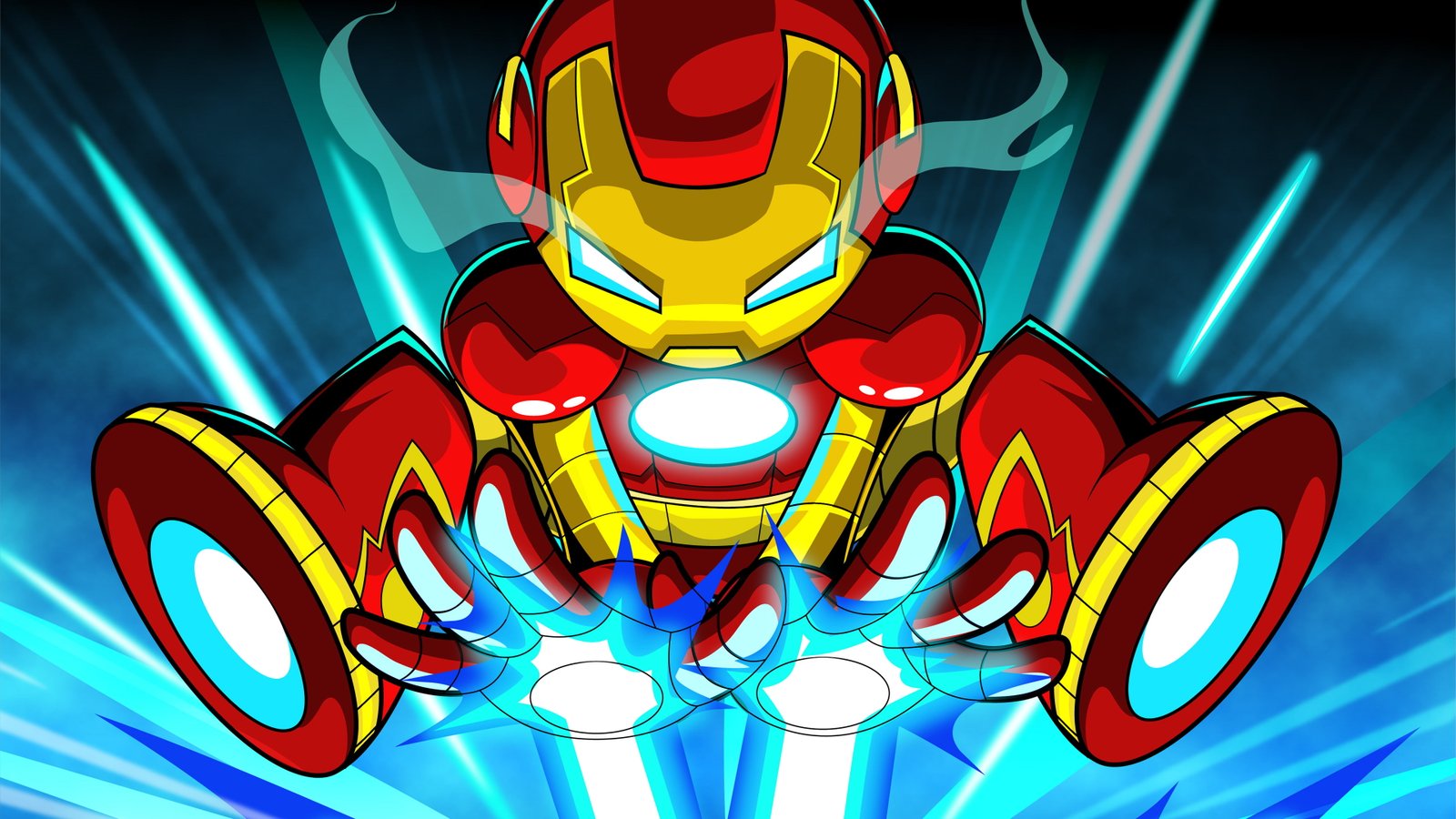 iron man cartoon digital art hd artwork artist superheroes 2k 4k