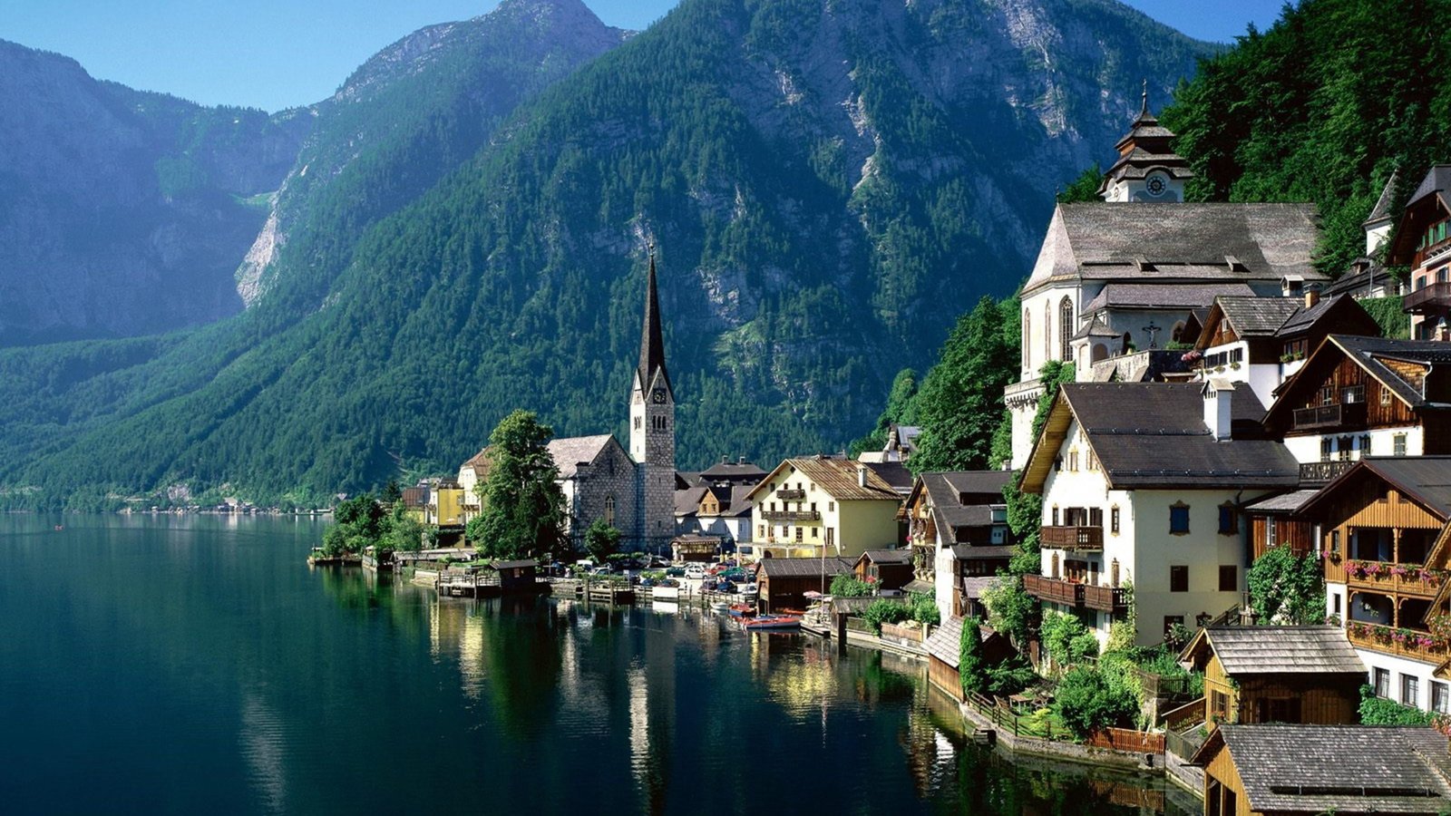 lake mountain village mount scenery mountainous landforms 2k 4k