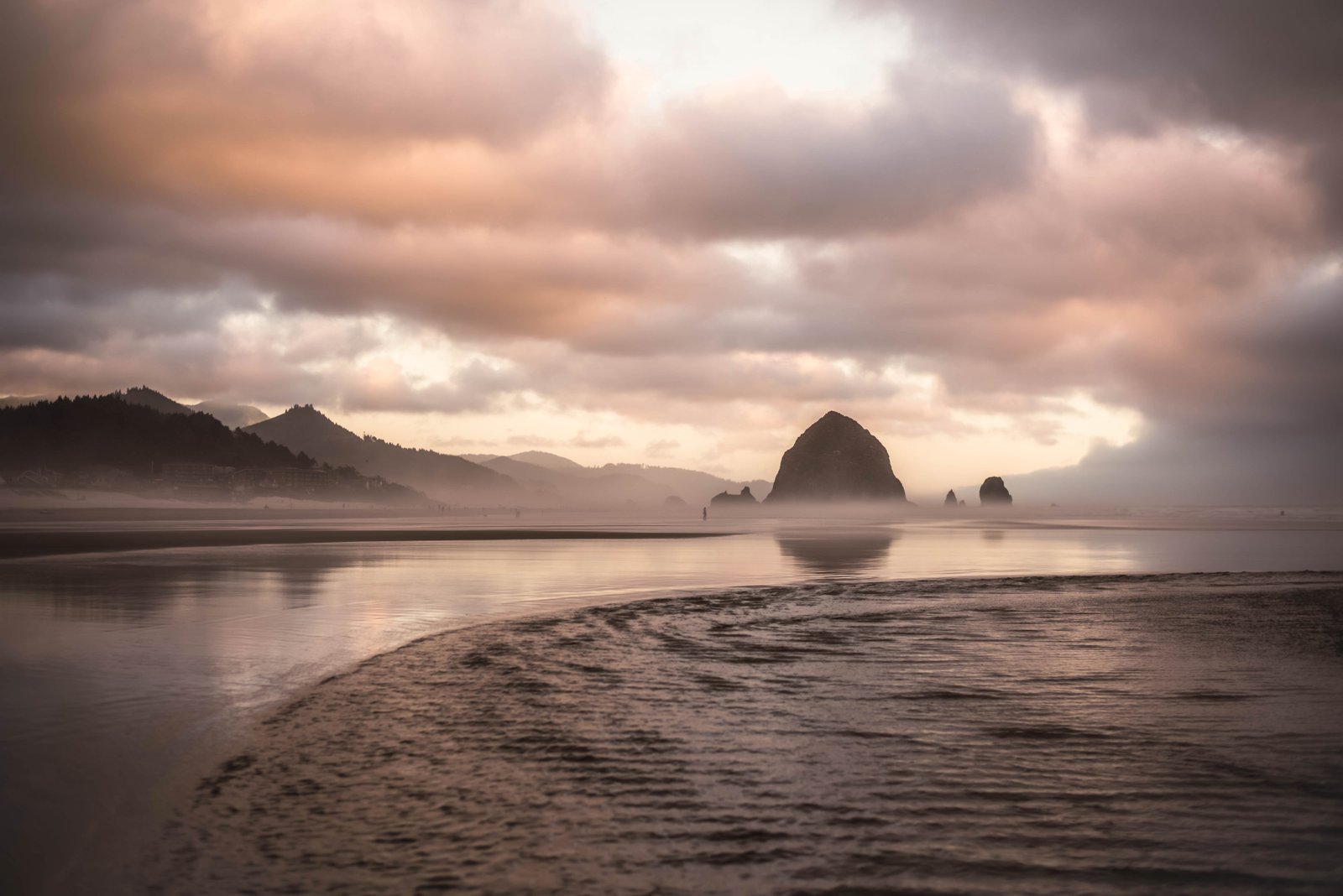 mountain beside body of water cannon beach Warm 2k 4k 5k