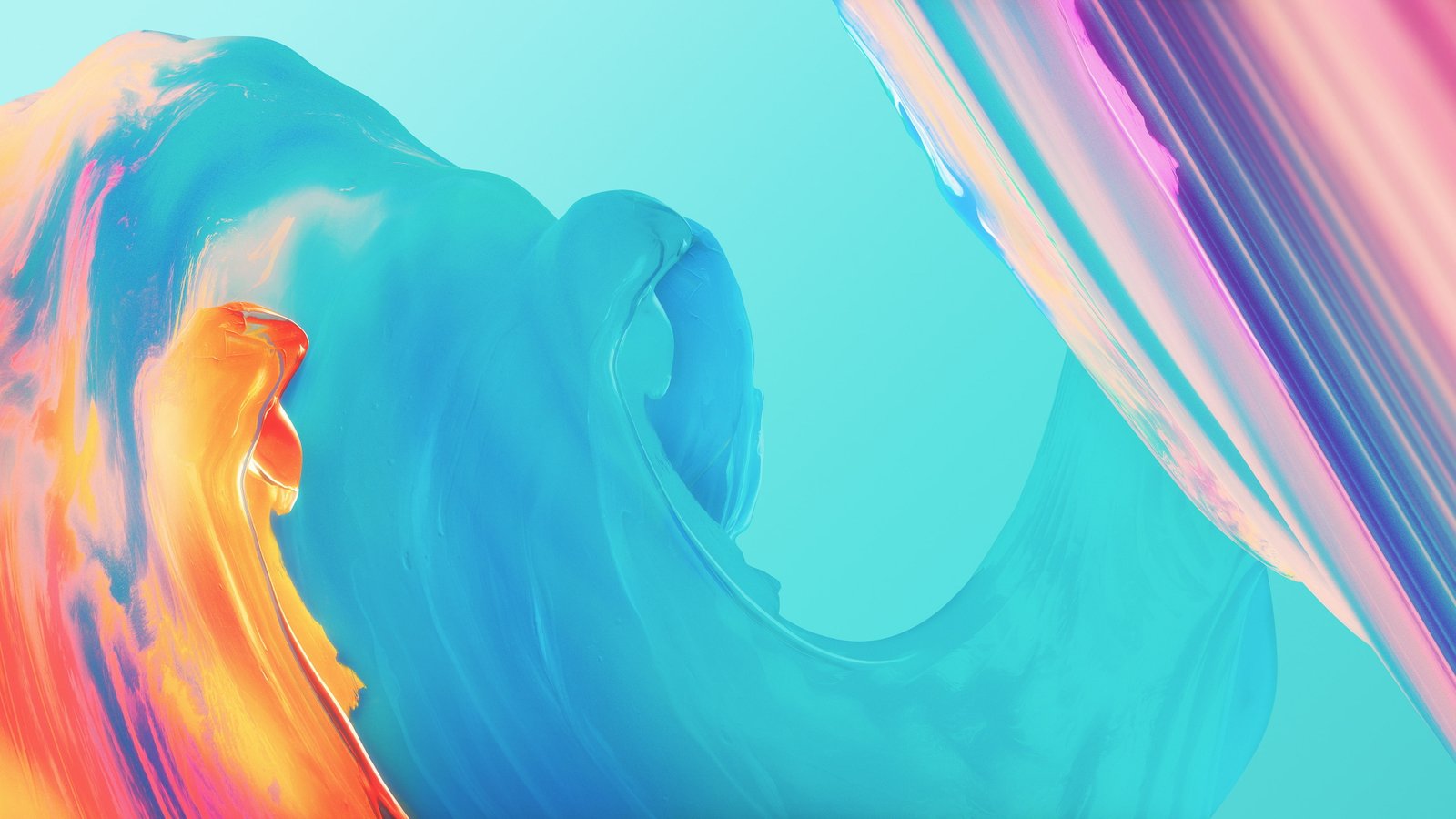 OnePlus Abstract multi colored motion indoors blue 2k 4k