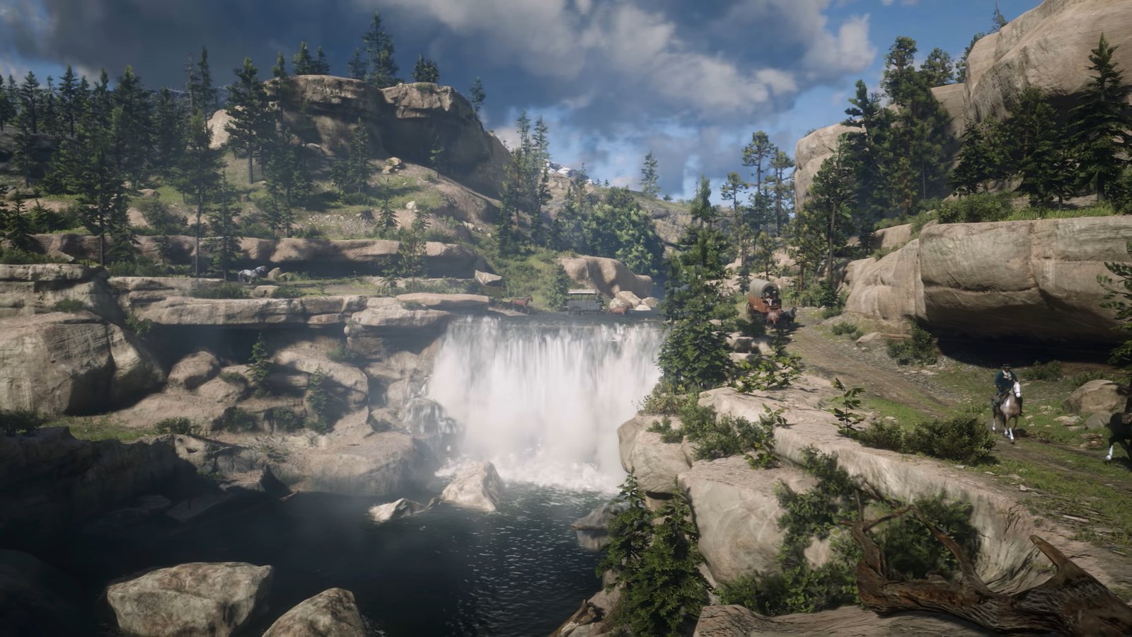 Red Dead Redemption 2 Rockstar Games video games water tree 2k 4k