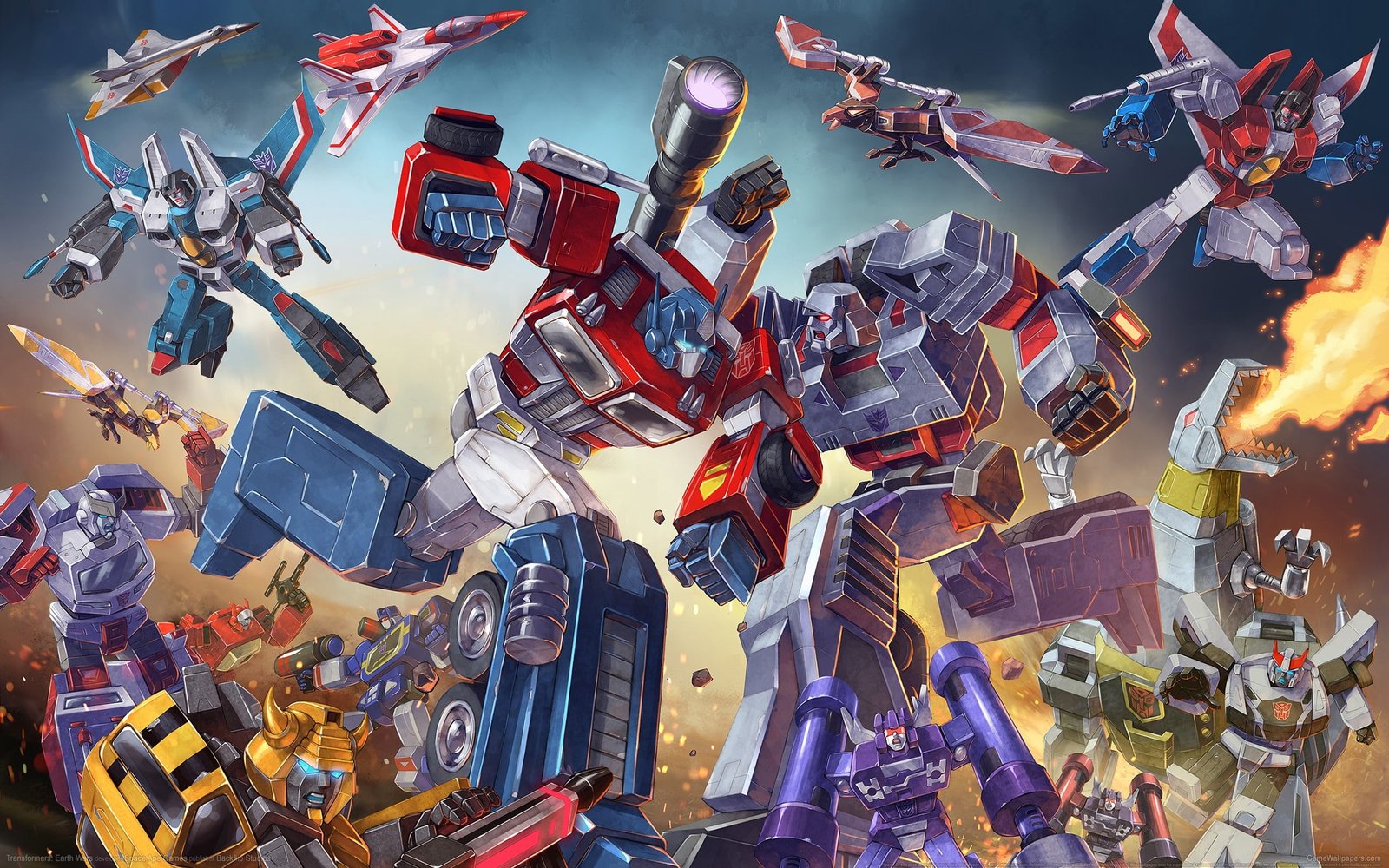 Transformers Optimus Prime Bumblebee Megatron battle 2k