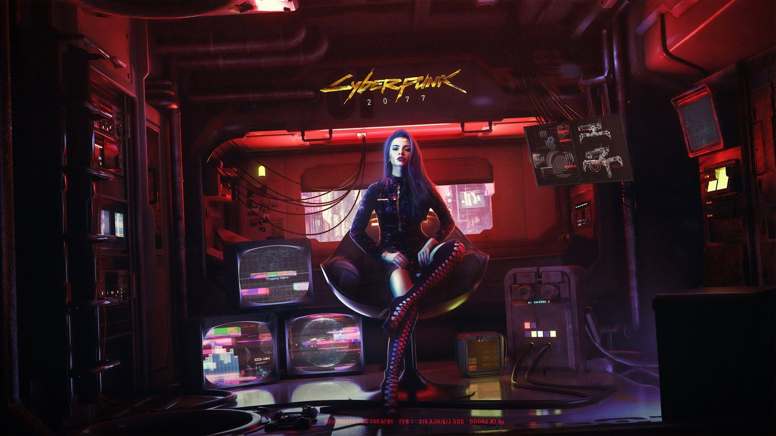 Video Game Cyberpunk Cyborg Girl 2k 4k