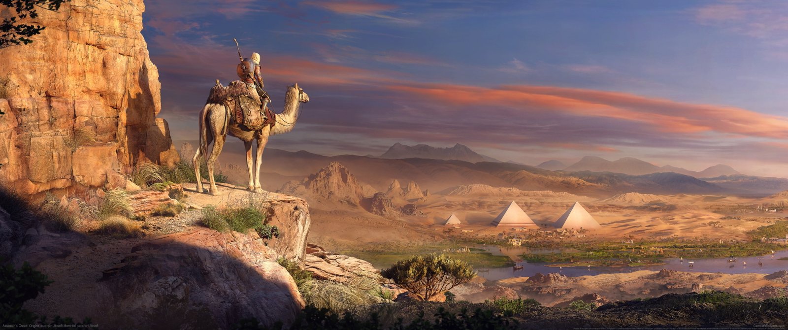 video games desert ultrawide ultra wide Assassin s Creed Origins 2k