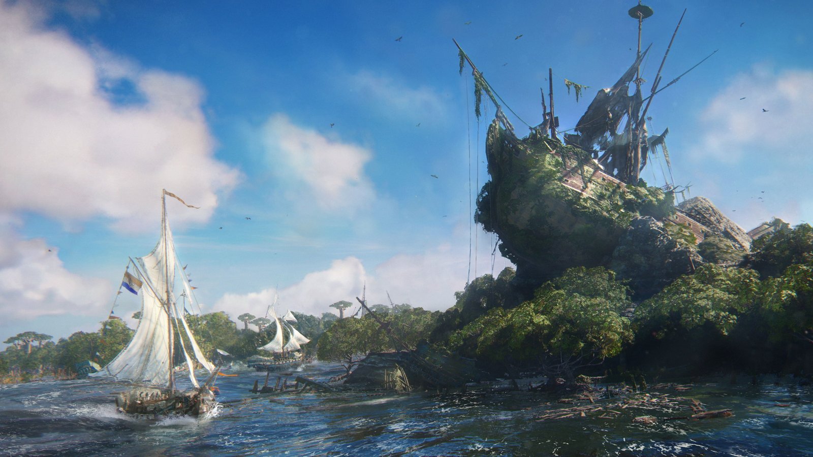 px pirates Skull amp; Bones ubisoft Nature Lakes HD Art 2k 4k