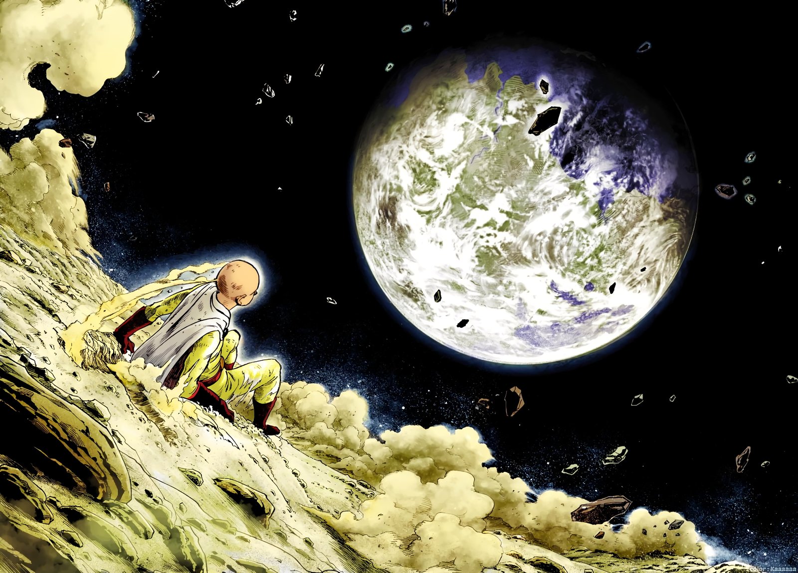 anime boys white skin One Punch Man fan art Saitama 2k