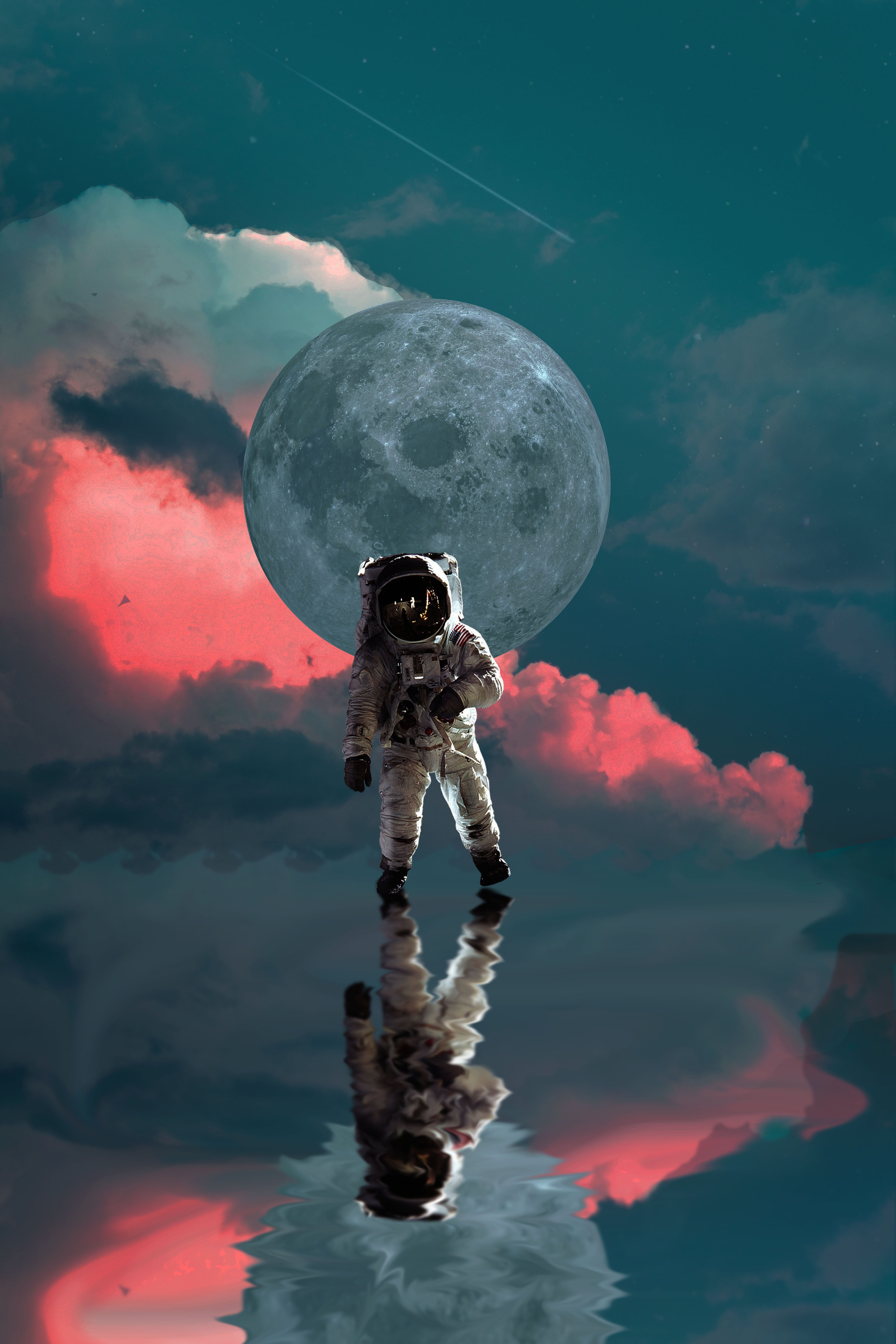 astronaut moon space nasa planet star universe science 2k 4k