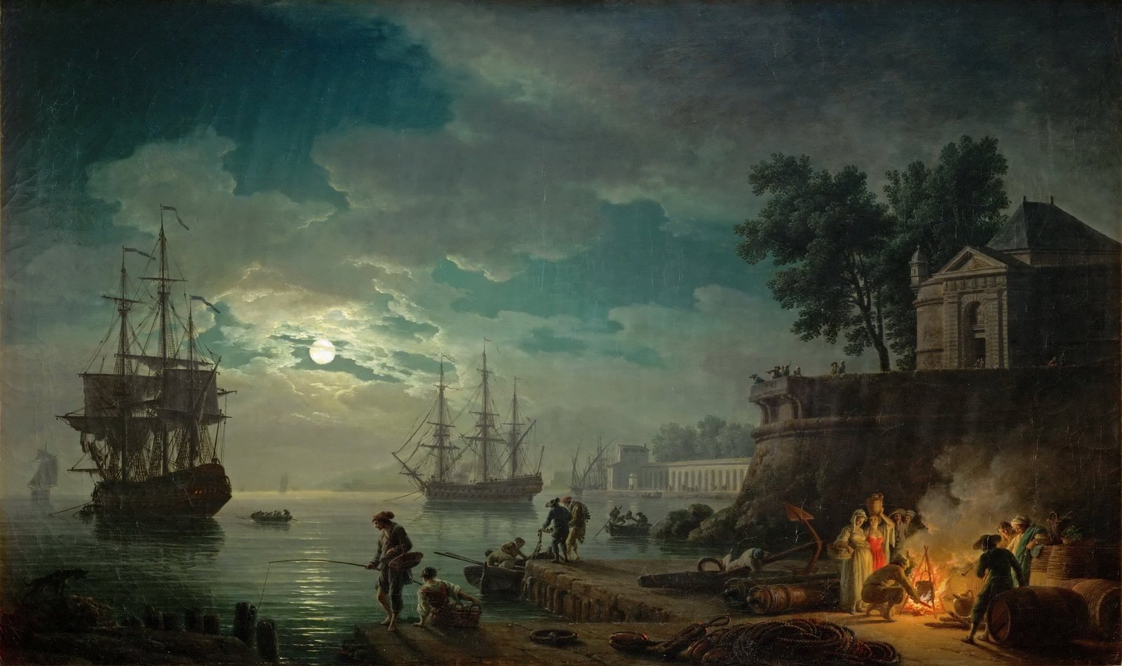 boats on body of water painting artwork classic art sailing ship 2k 4k