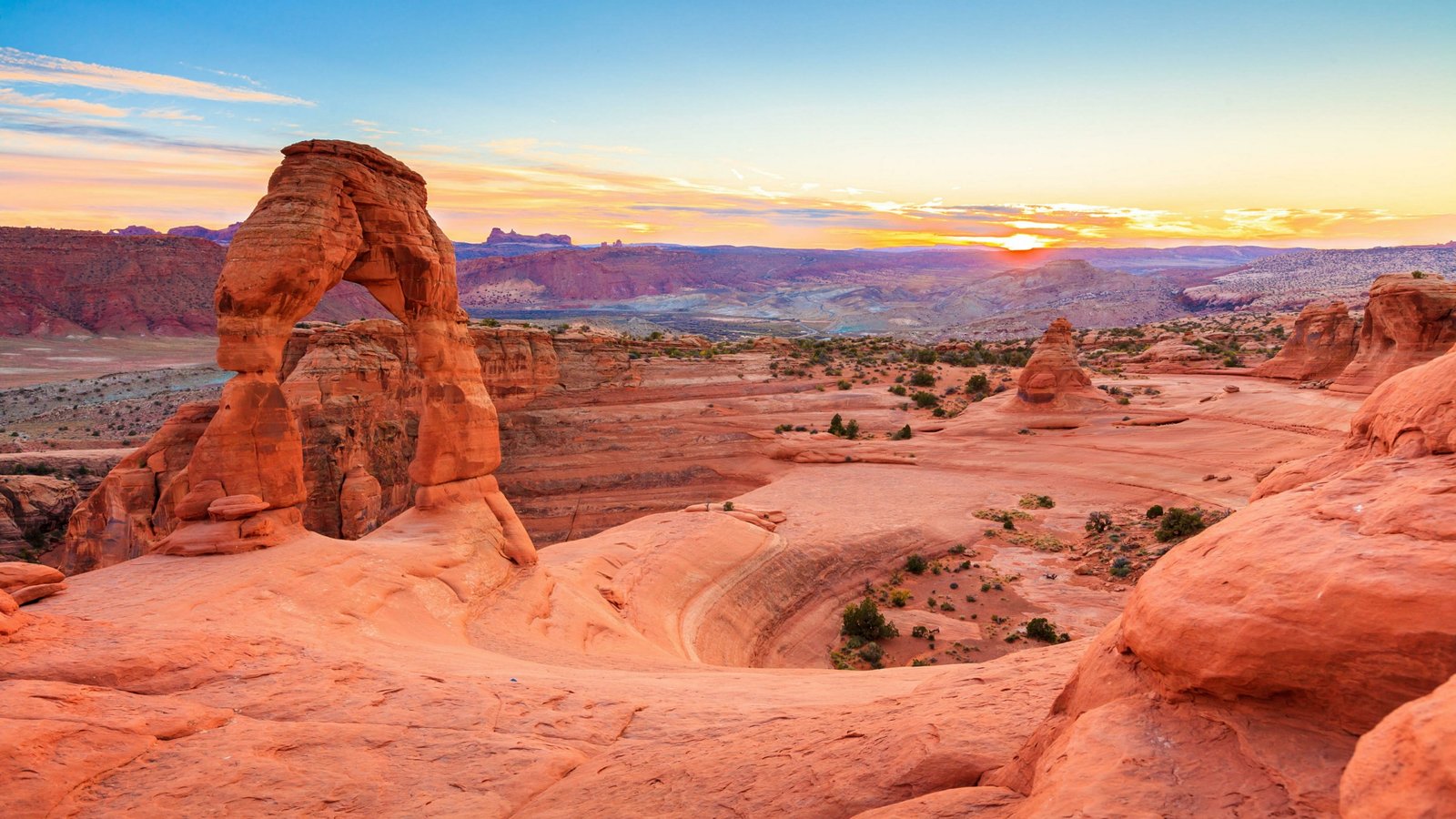 landscape united states utah arch natural delicate 2k 4k