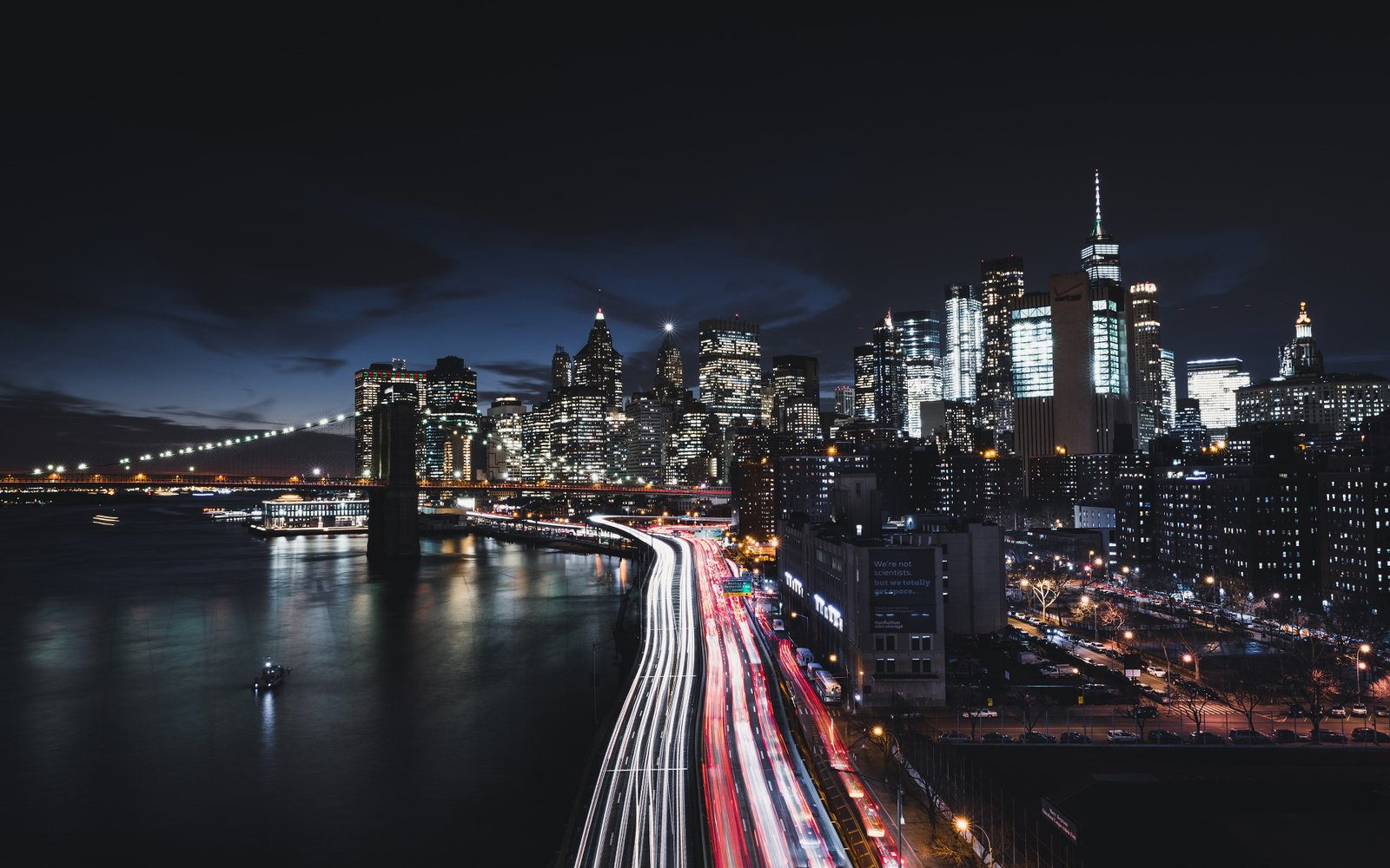 Manhattan New York City Night Cityscape 2k 4k