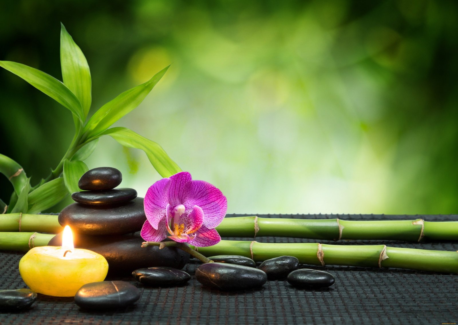meditation feng shui black stone blury relaxing Nature 2k 4k