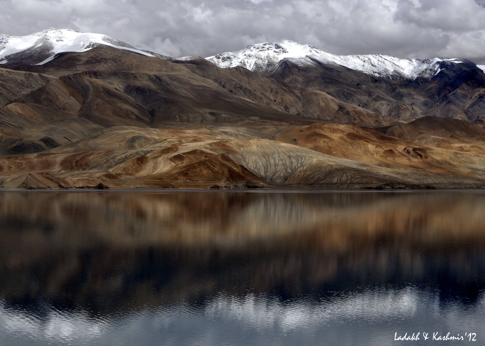 Painting of moutain tso moriri ladakh Kashmir 2k 4k