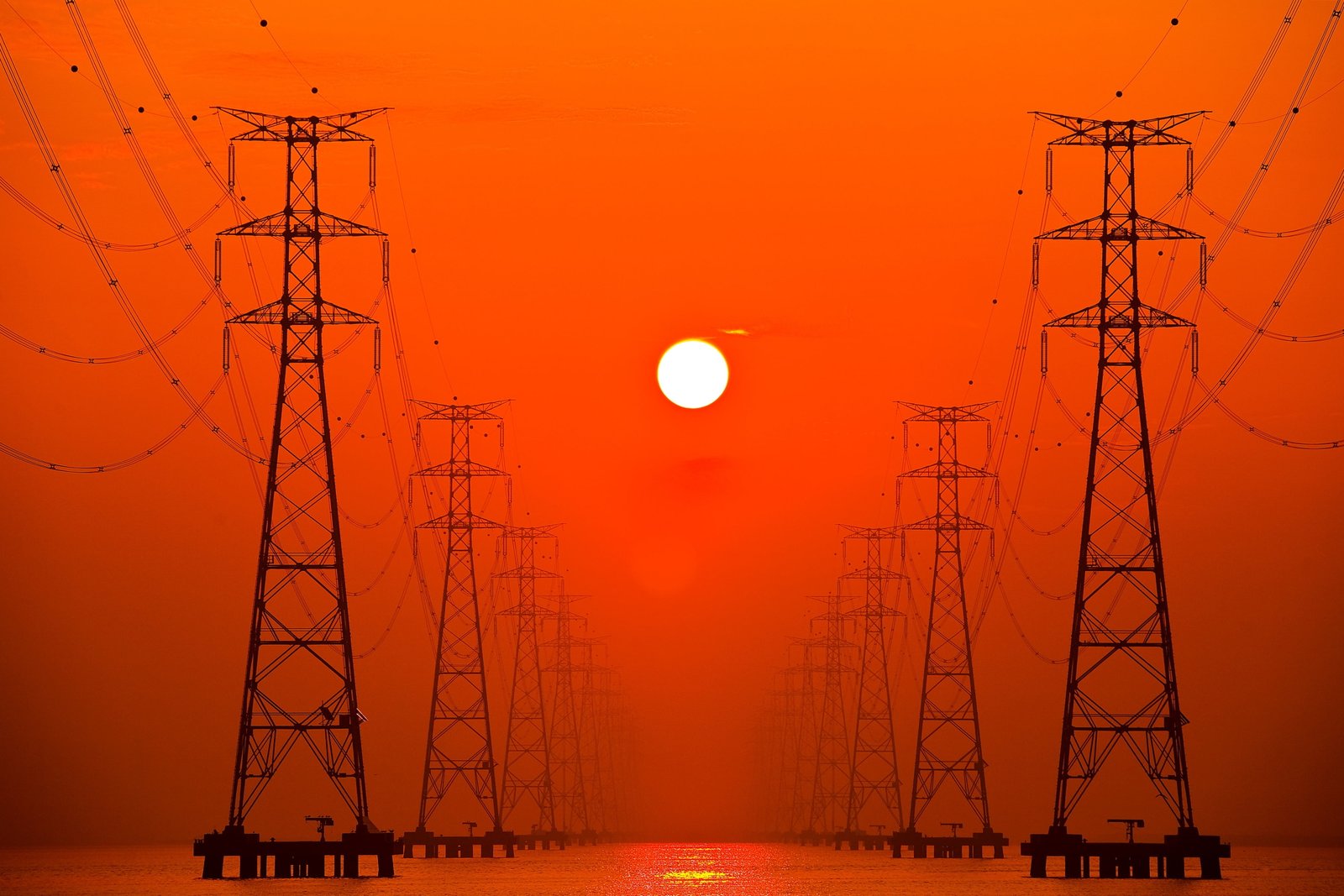 silhouette photo of network post screenshot pole jeonju solar 2k 4k