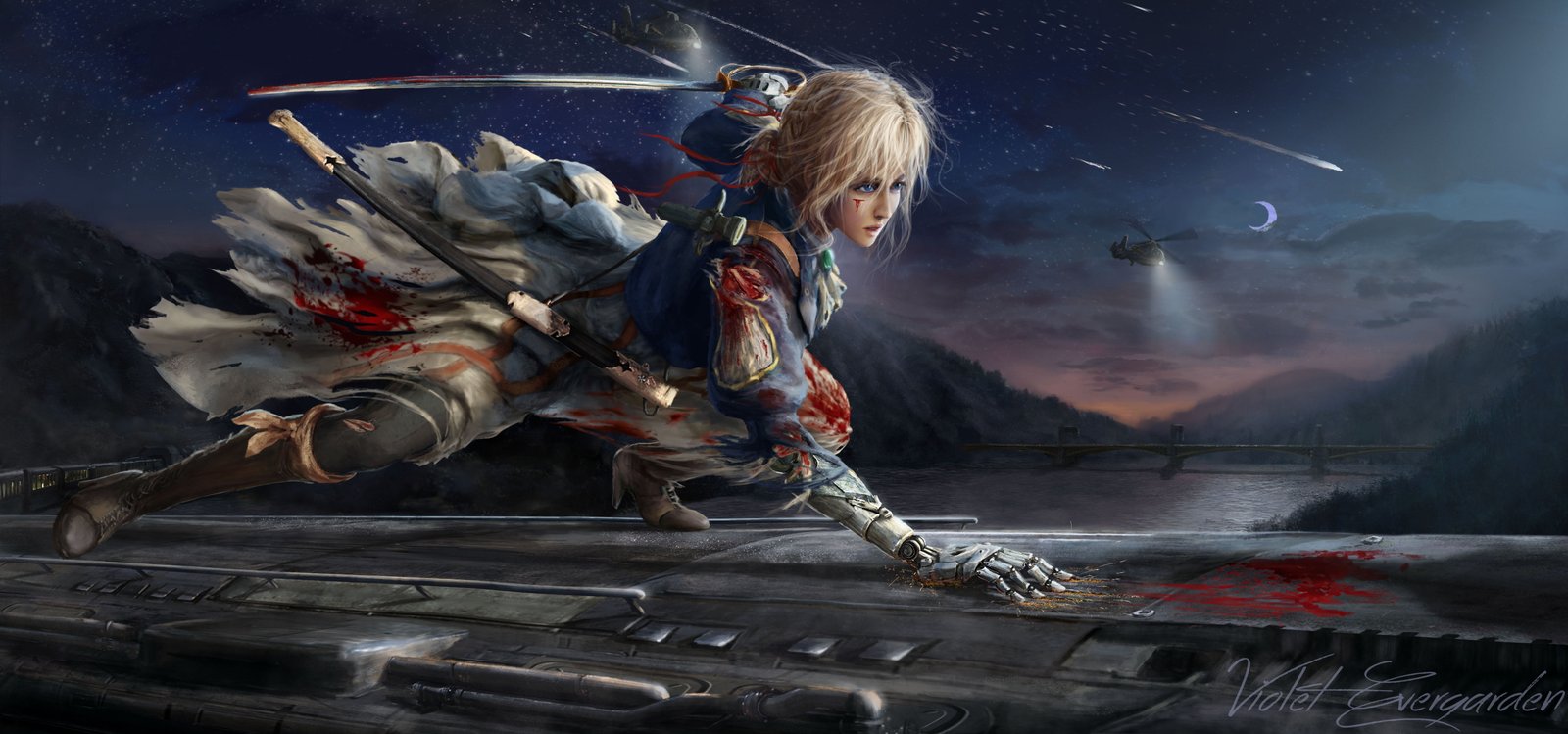 Violet Evergarden anime girls one person 2k 4k 5k