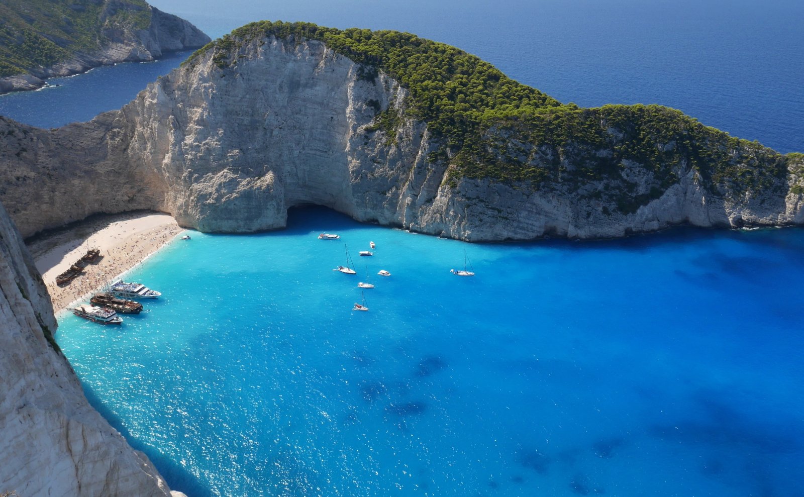 Zakynthos HD Wallpaper cove Europe Greece beach blue lagoon 2k 4k