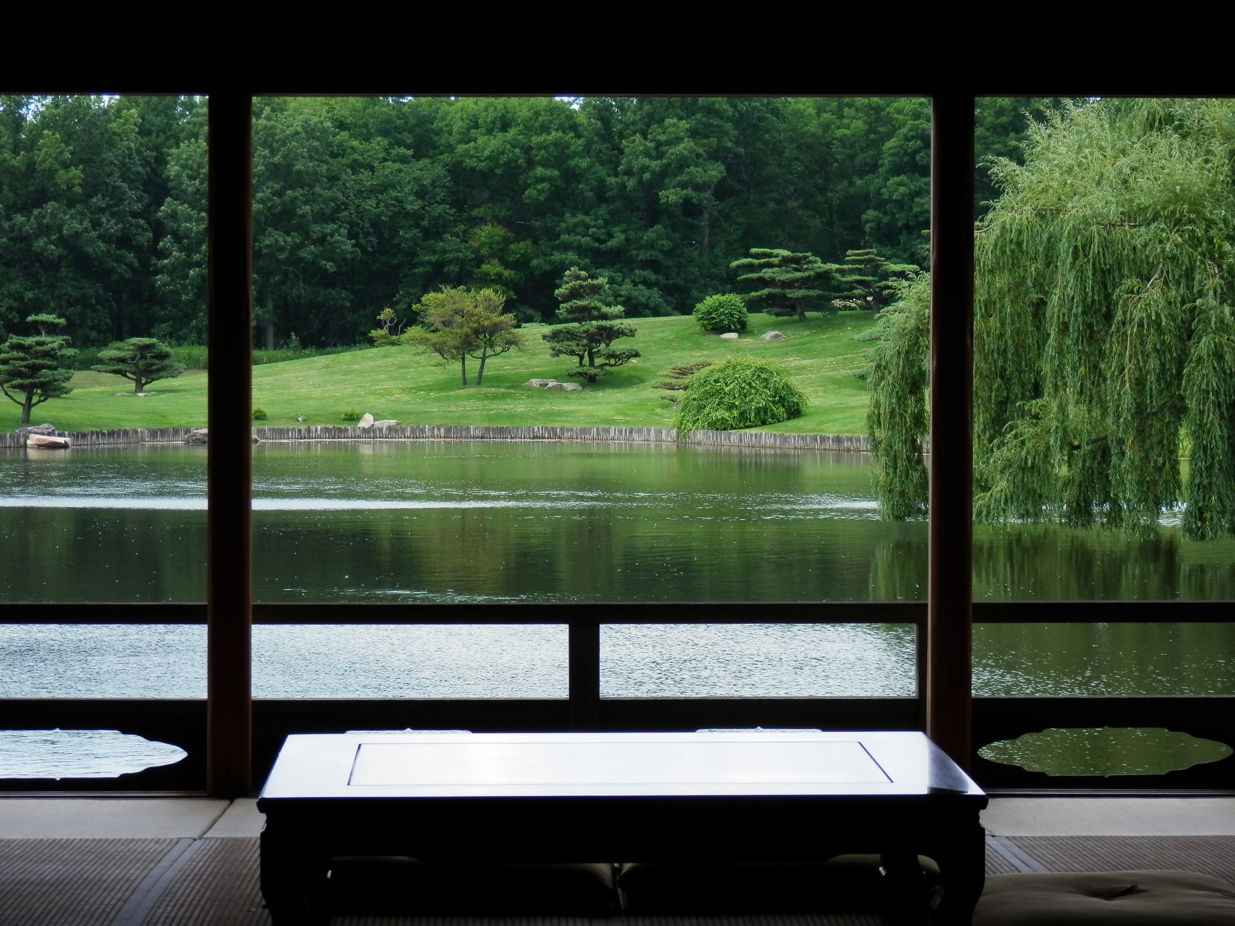 zen garden botanic japanese pond quiet outdoor 2k 4k