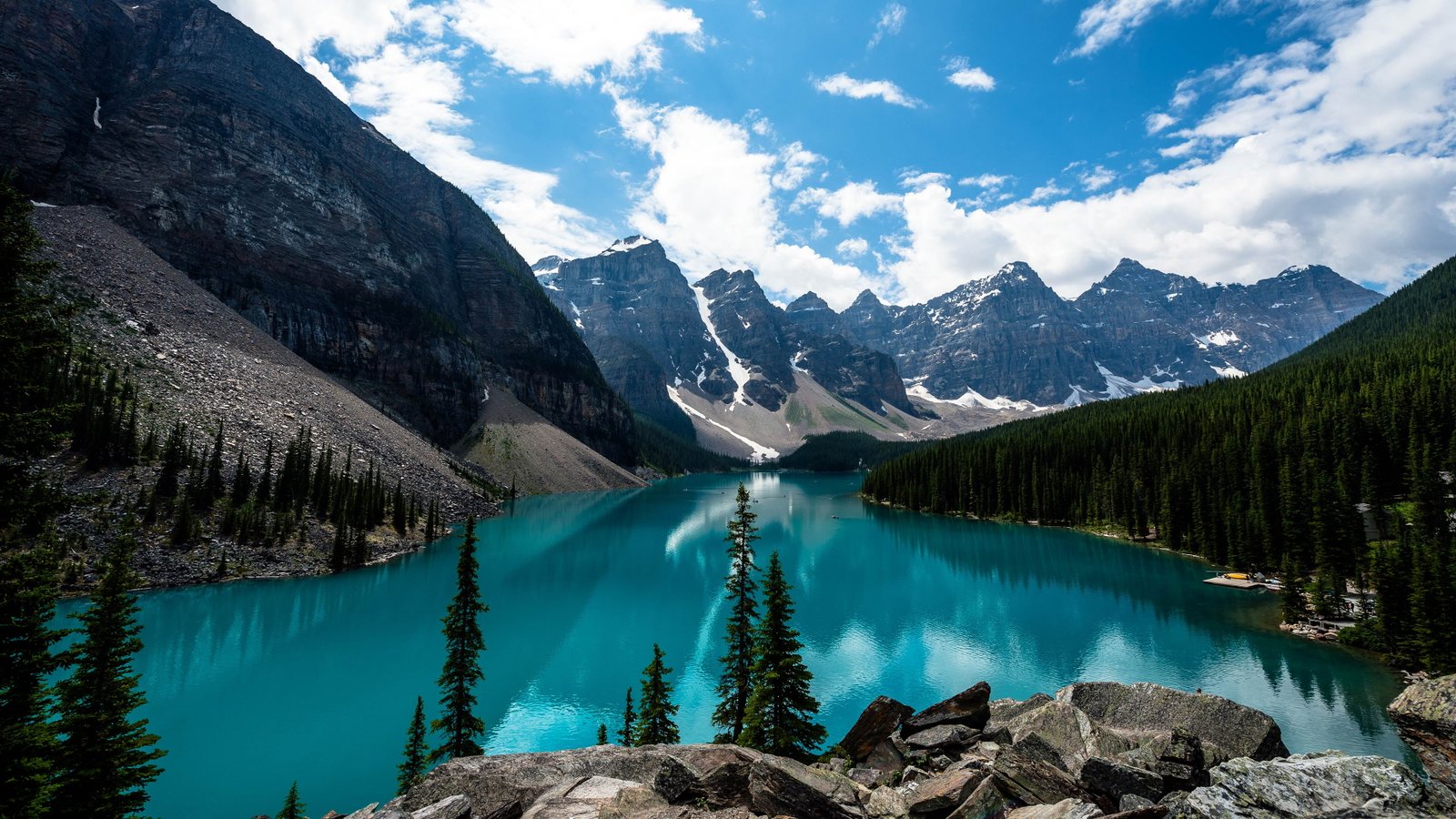 Banff National Park Canada nature valley mountain landscape 2k 4k