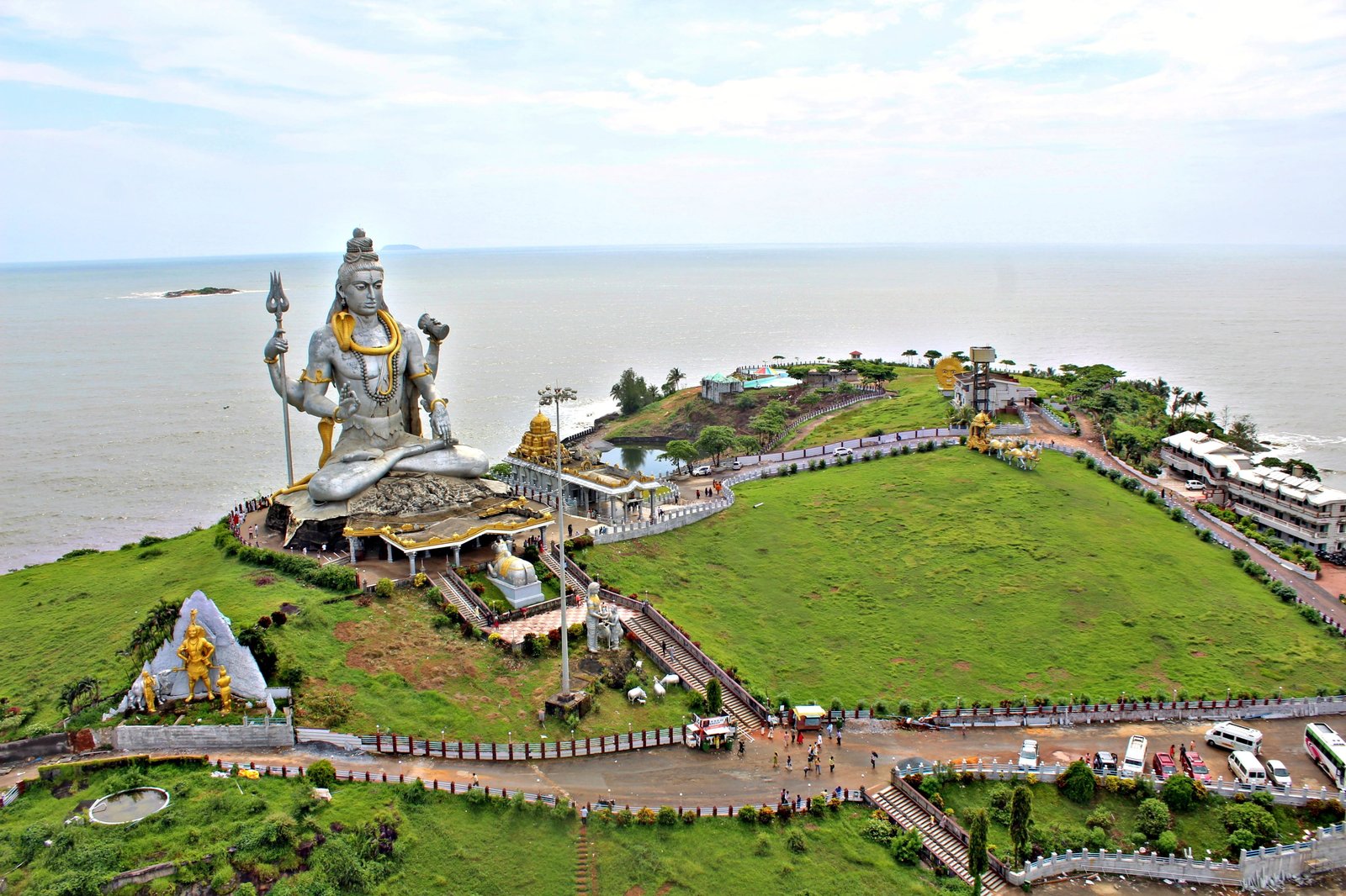 Beach Aerial View Murudeshwar karnataka india incredibleindia 2k 4k