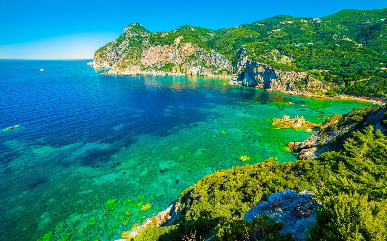 Corfu Or Kerkira Island In Ionian Sea Greece Landscape Photography Hd Wallpaper For Desktop 2k 4k