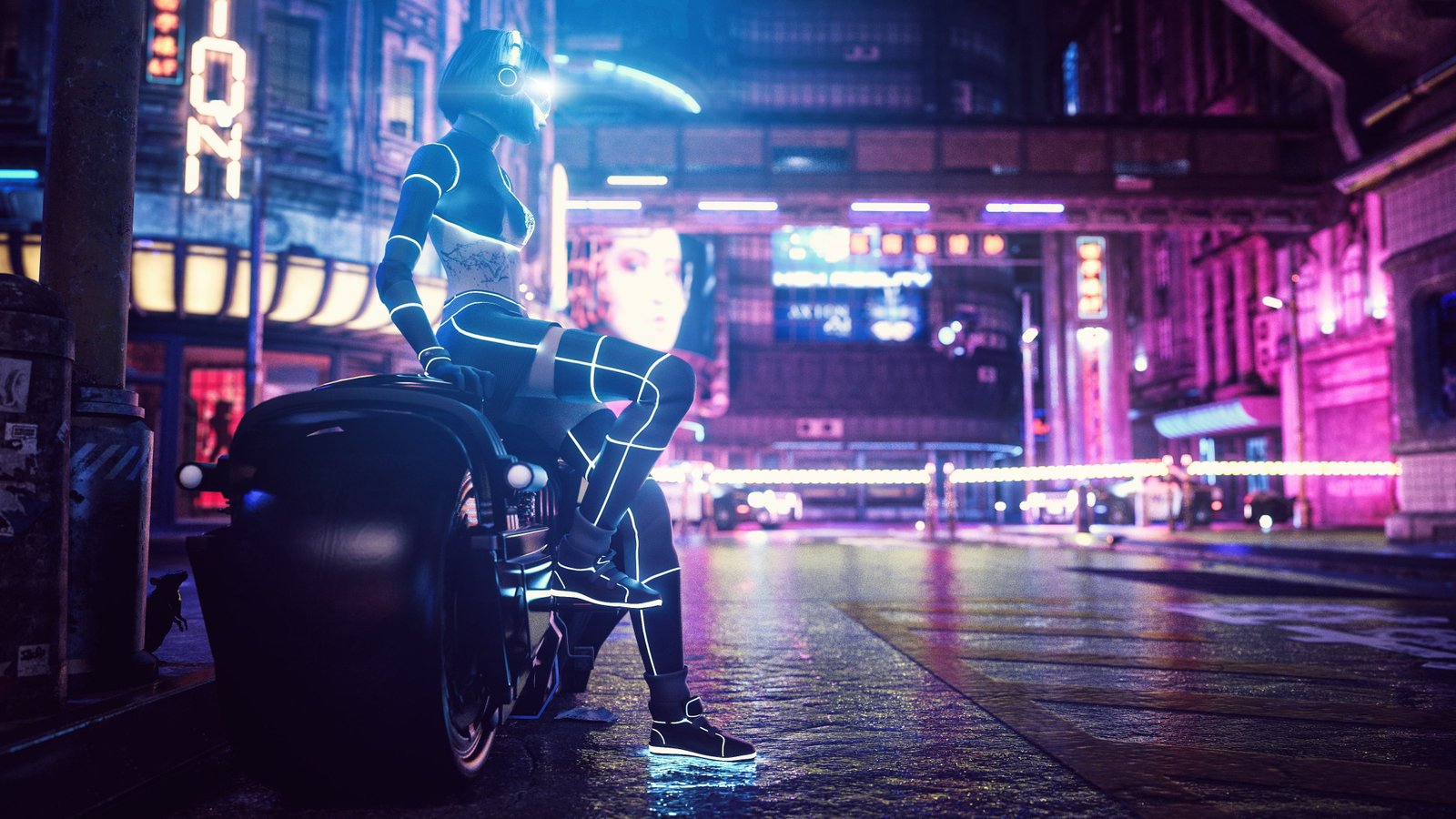 digital art artwork illustration futuristic city 2k 4k