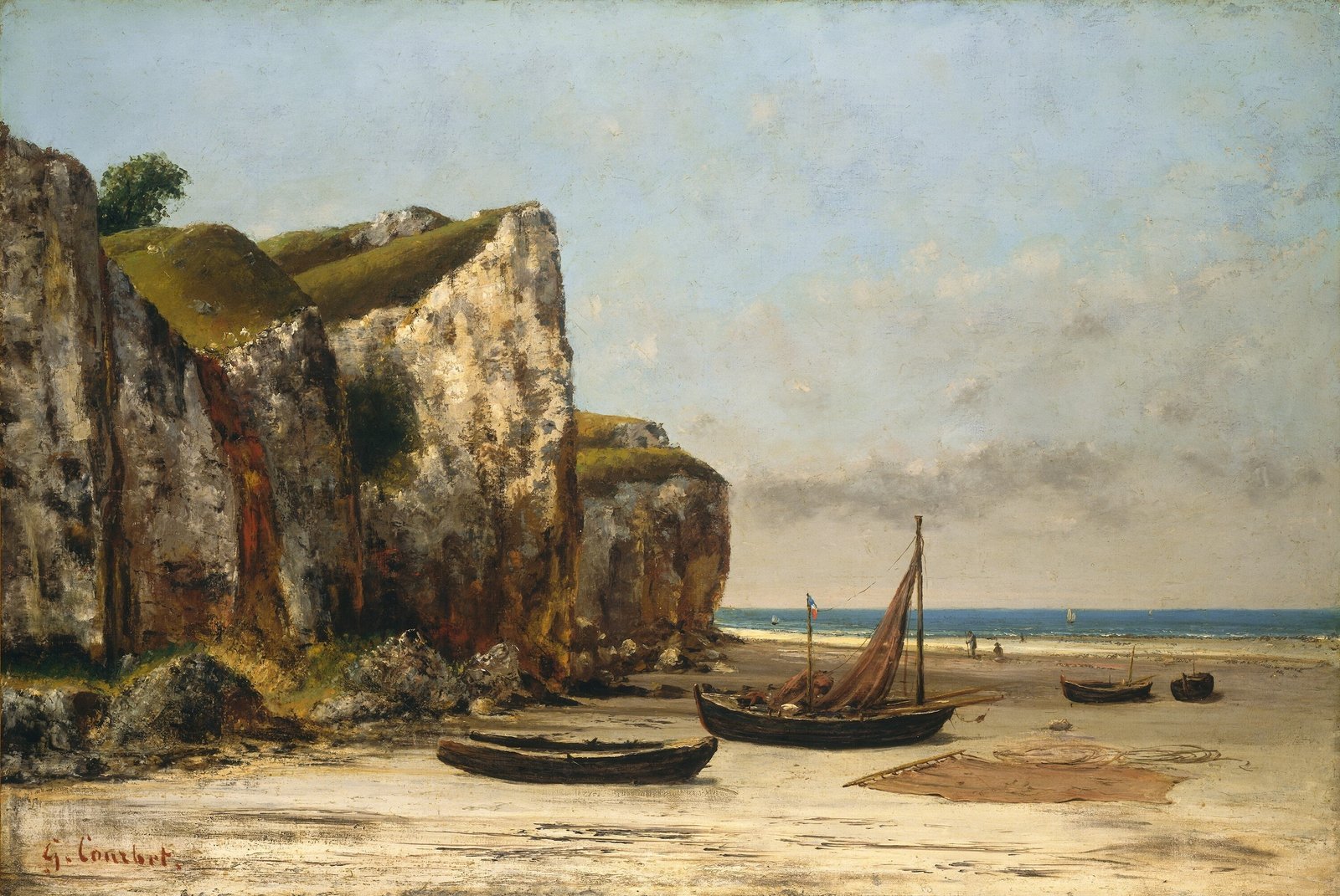 Gustave Courbet classic art nautical vessel water mode of transportation 2k