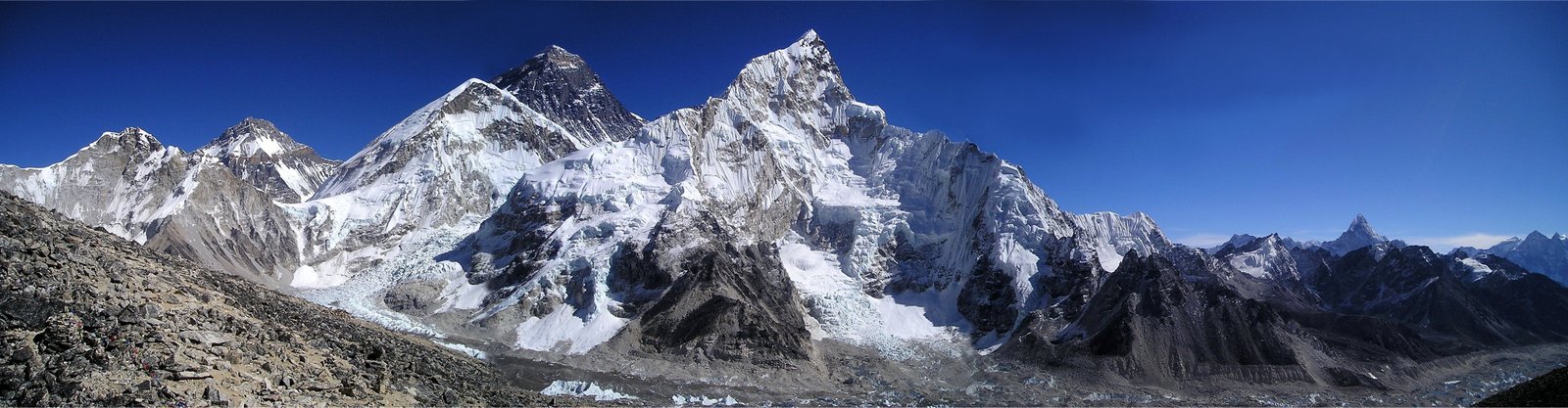 nature landscape mountains snowy peak panorama mountain 2k 4k 5k