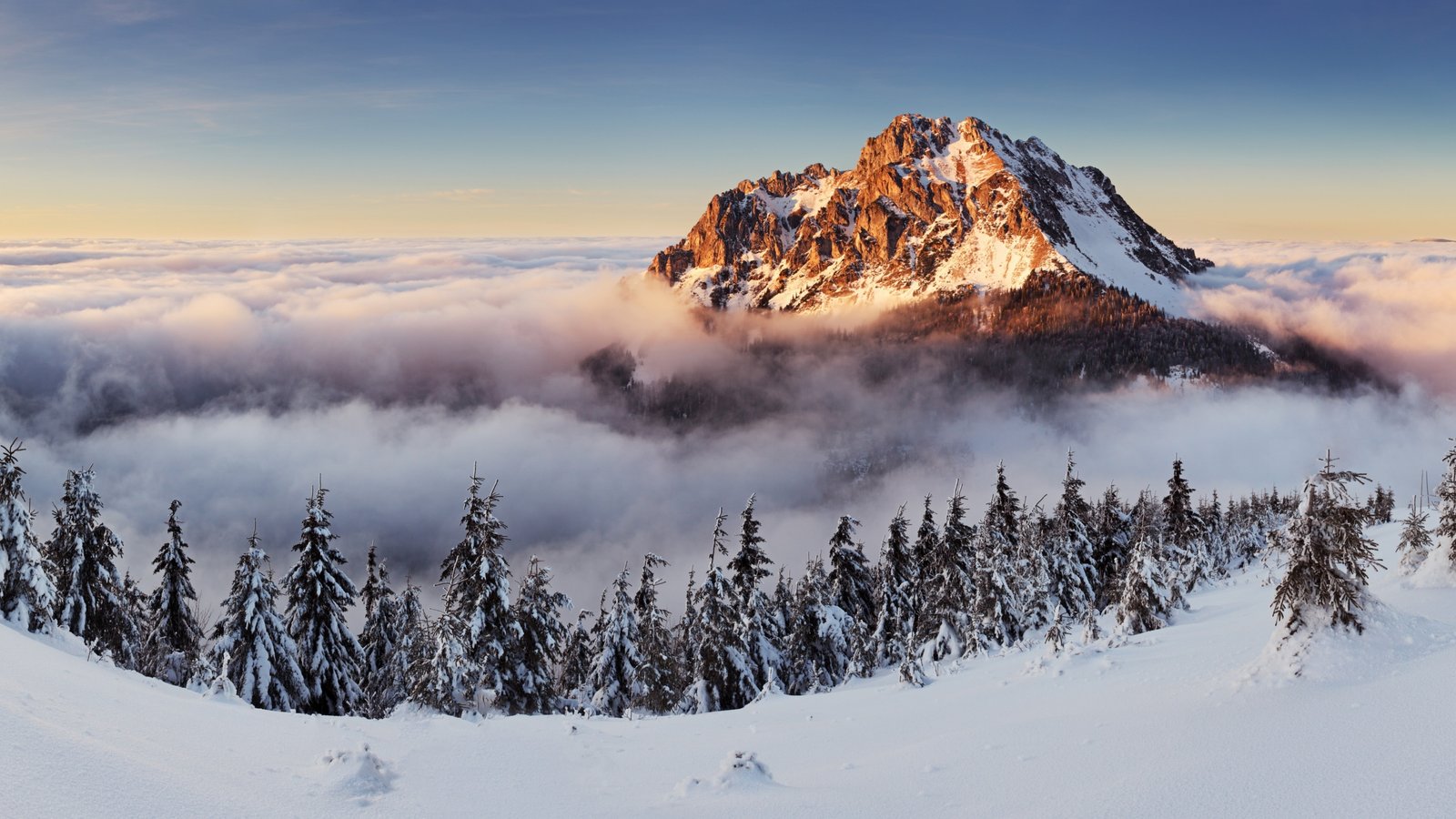 snow covered mountain during daytime photo Slovakia wallpaper 2k 4k 5k