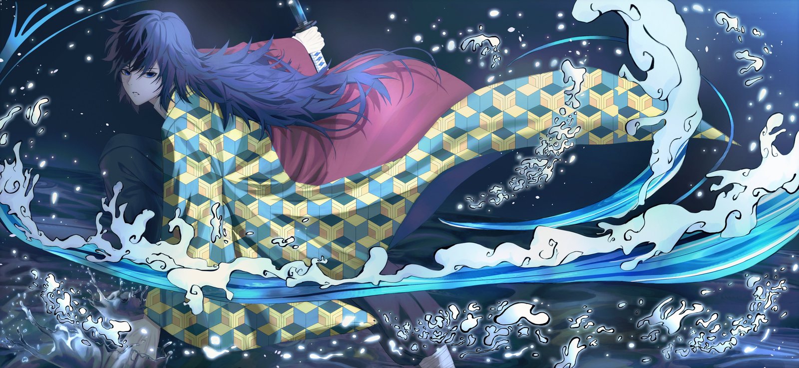Anime Demon Slayer Kimetsu no Yaiba Boy Giyuu Tomioka Sword 2k 4k 5k