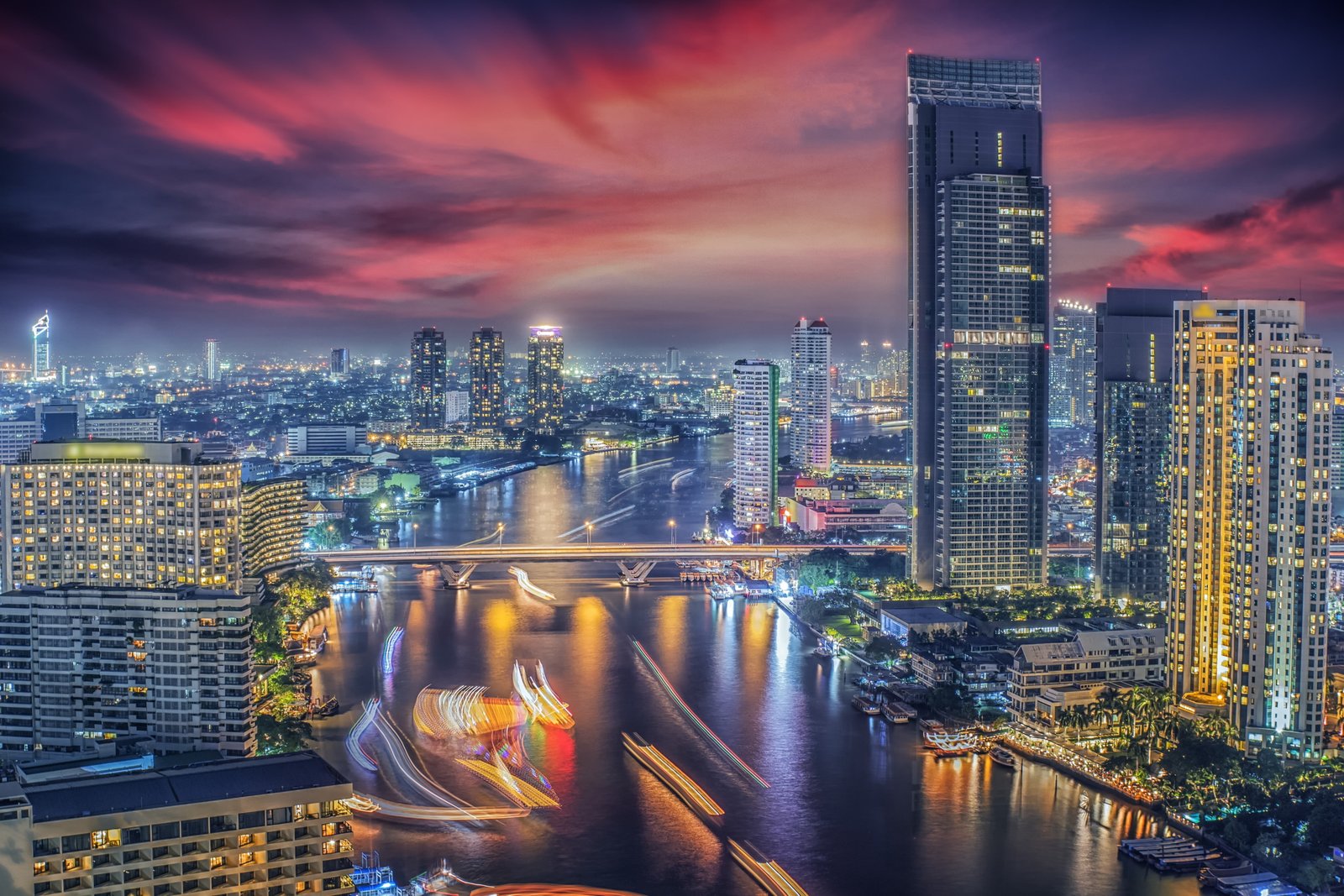 Bangkok Thailand HD river 2k 4k 5k