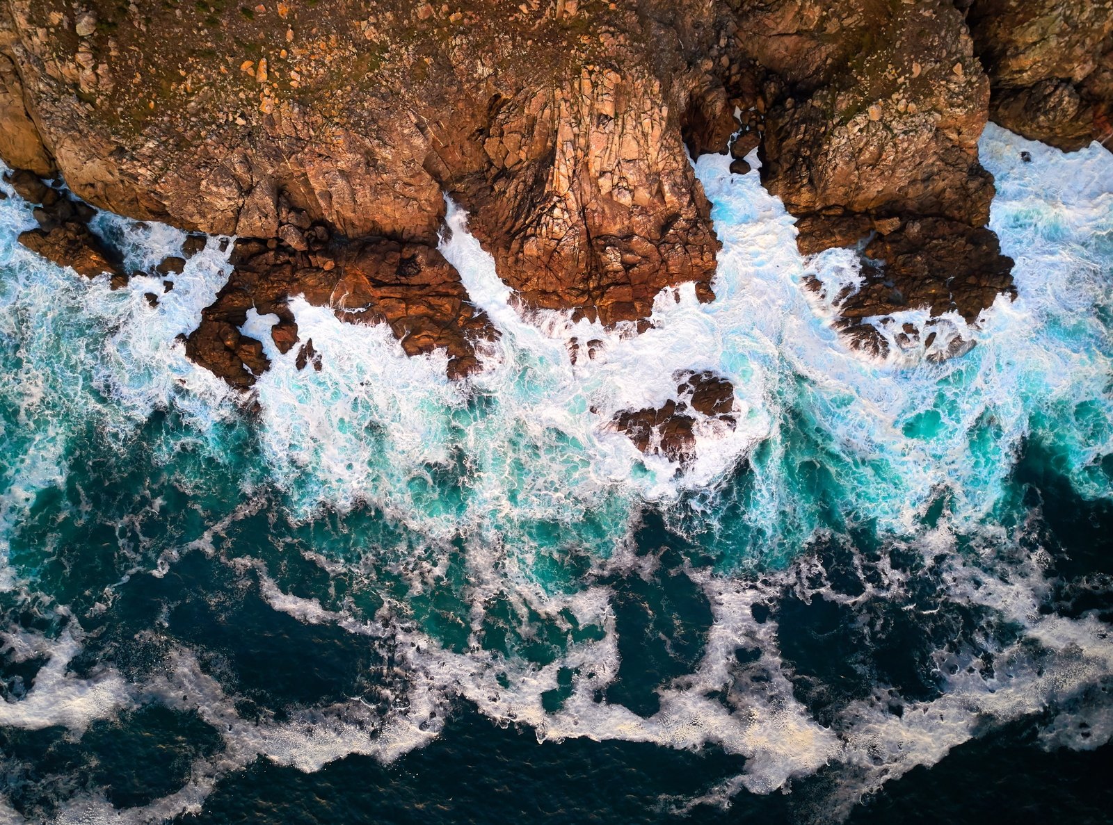 Cape Finisterre Atlantic Ocean Galicia Spain water waves 2k