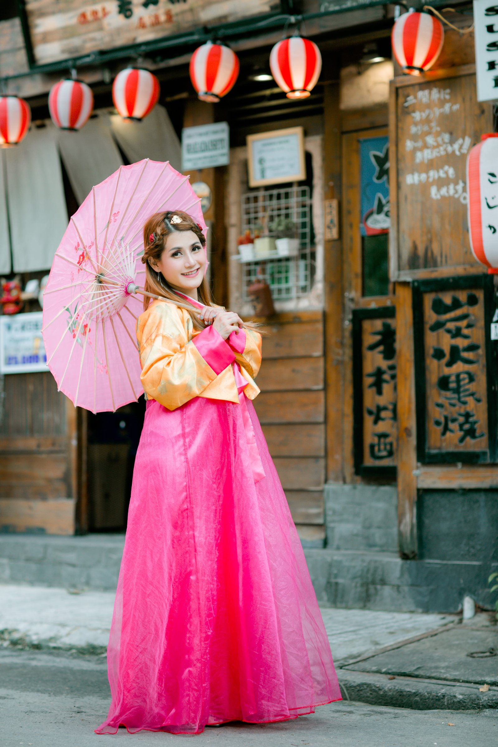 korean girl portrait hanbok asian woman young female 2k 4k