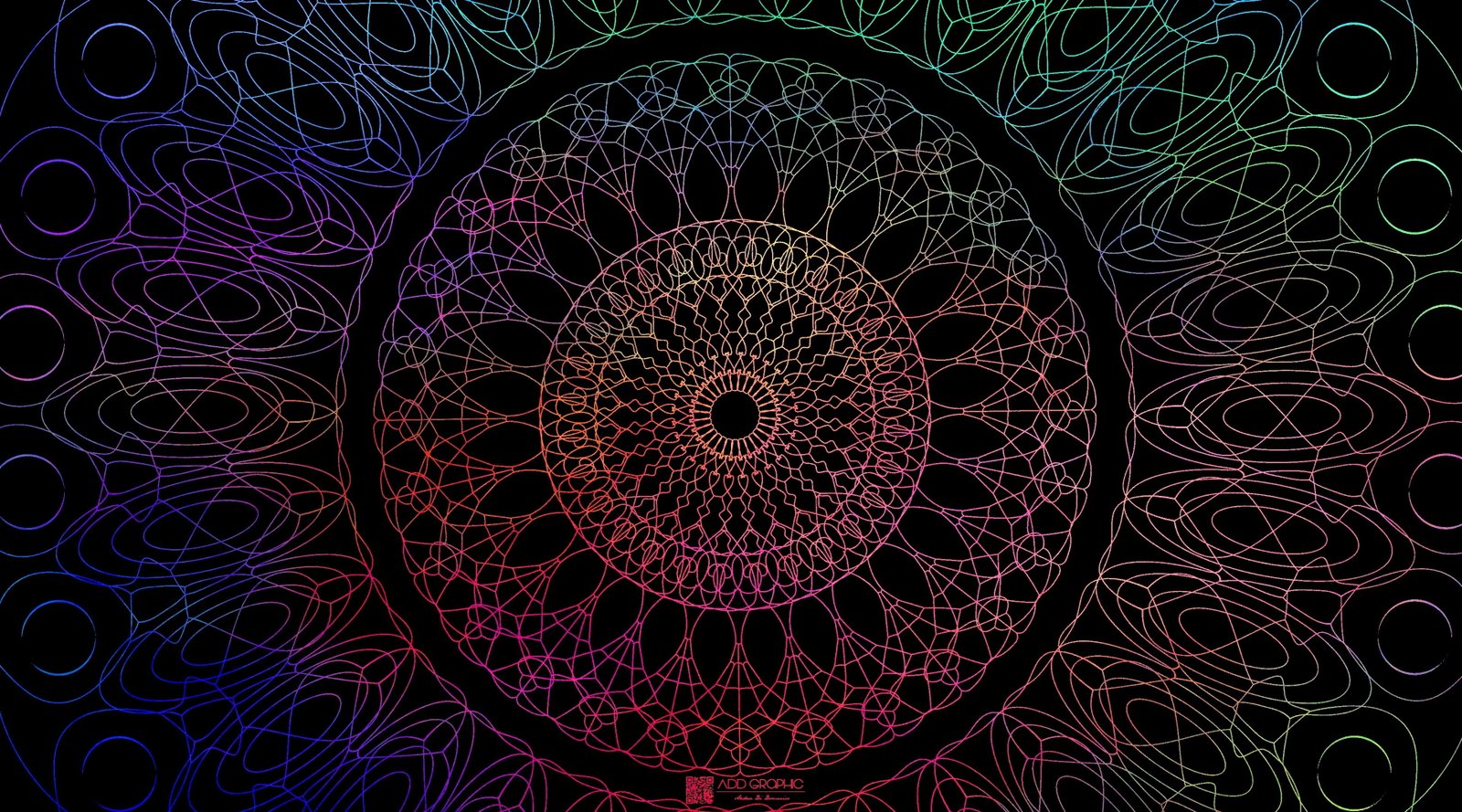 Mandala 1 multicolored mandala illustration Aero Colorful 2k 4k