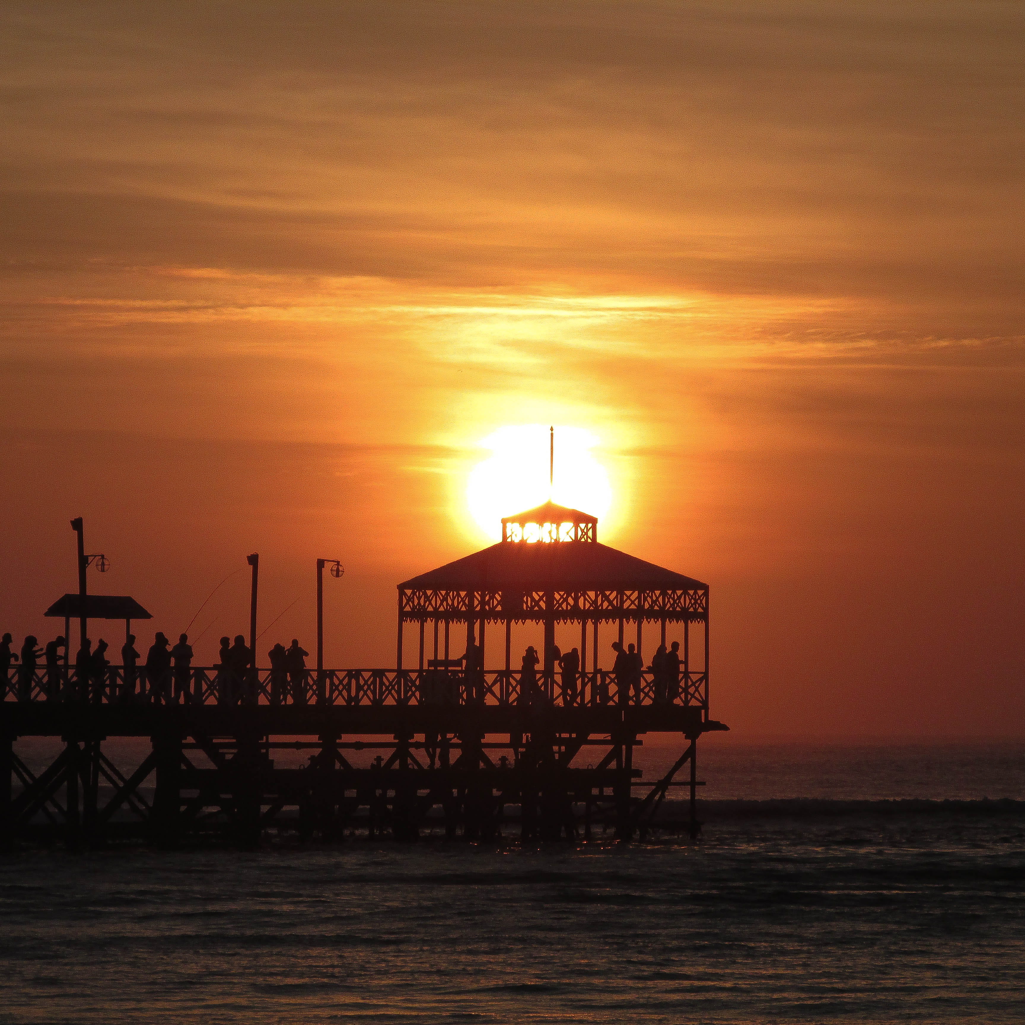 peru trujillo huanchaco beach sunset sky sea water scenics nature 2k