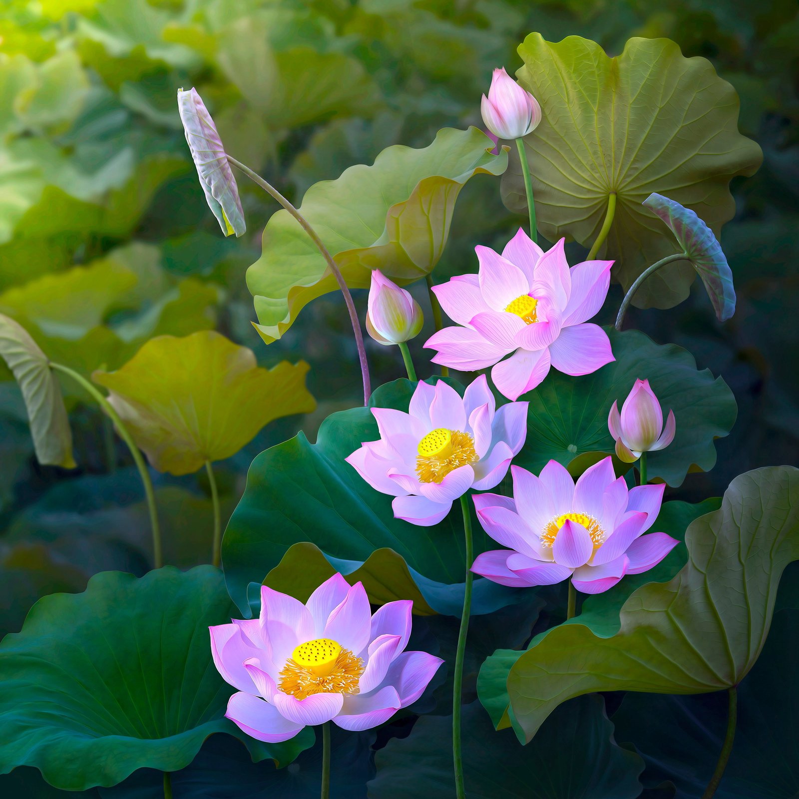 pink petaled flower leaves flowers nature treatment art 2k 4k