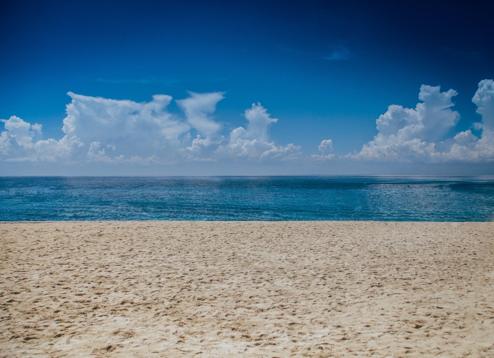 sea and cumulus clouds Earth beach sky cloud beauty in nature 2k 4k 5k
