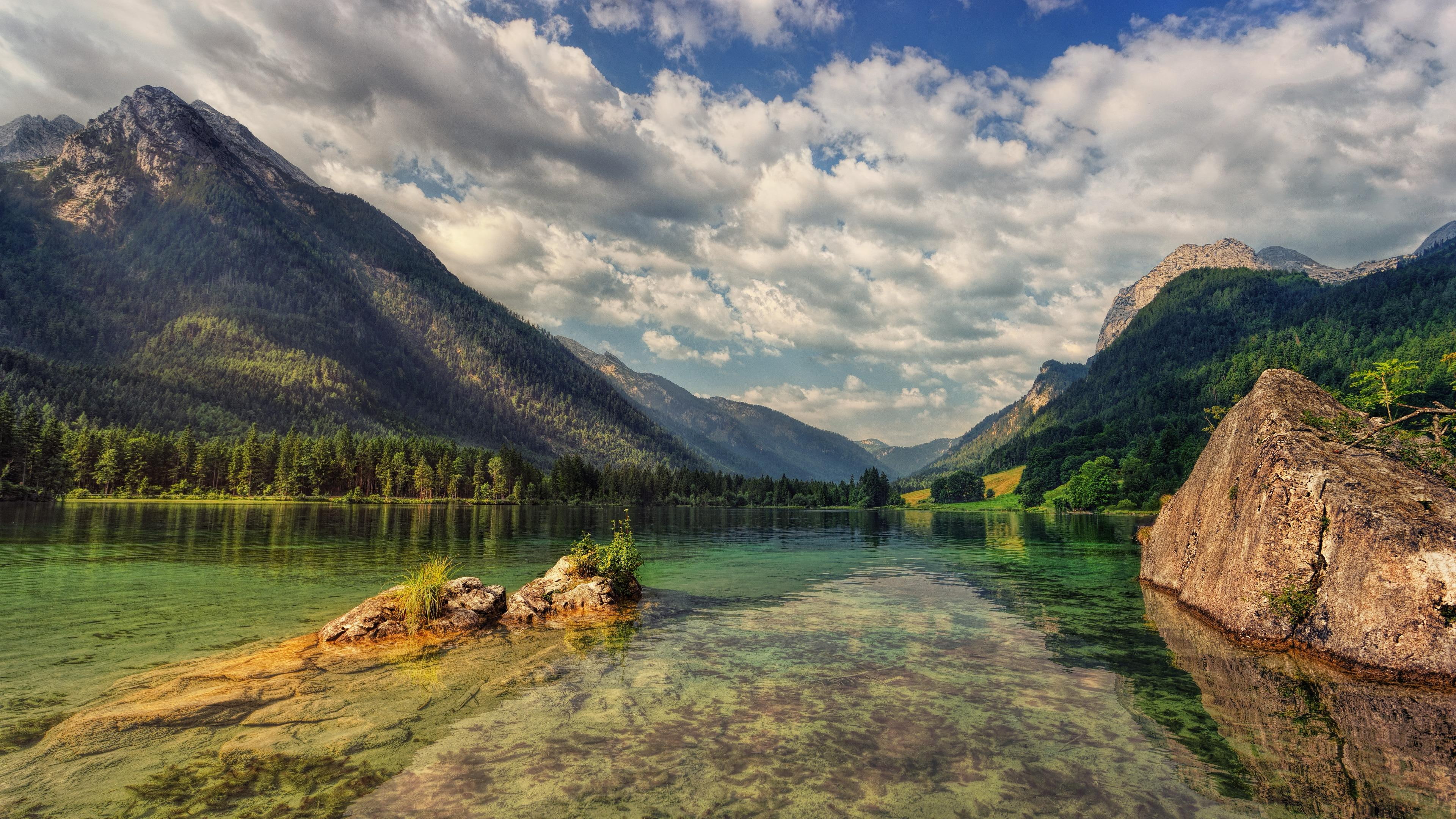 sky lake mountain cloud ramsau bei berchtesgade hintersee 2k 4k