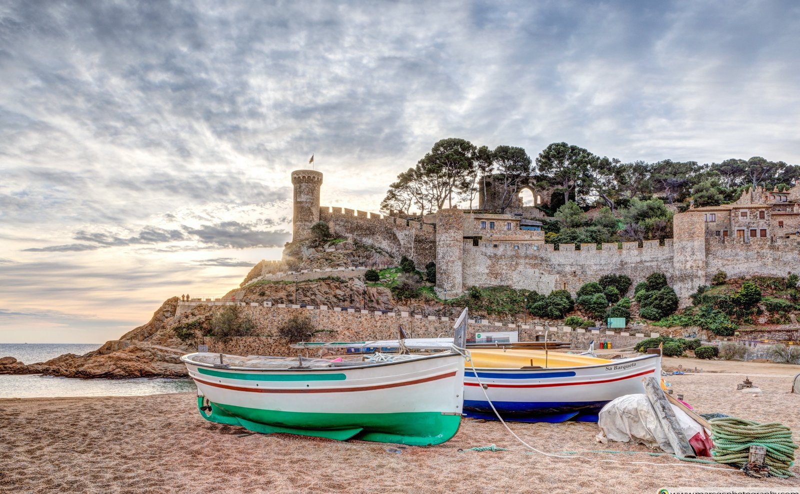 Sunrise on the Beach Tossa de Mar Catalonia Europe Spain Serenity 2k 4k