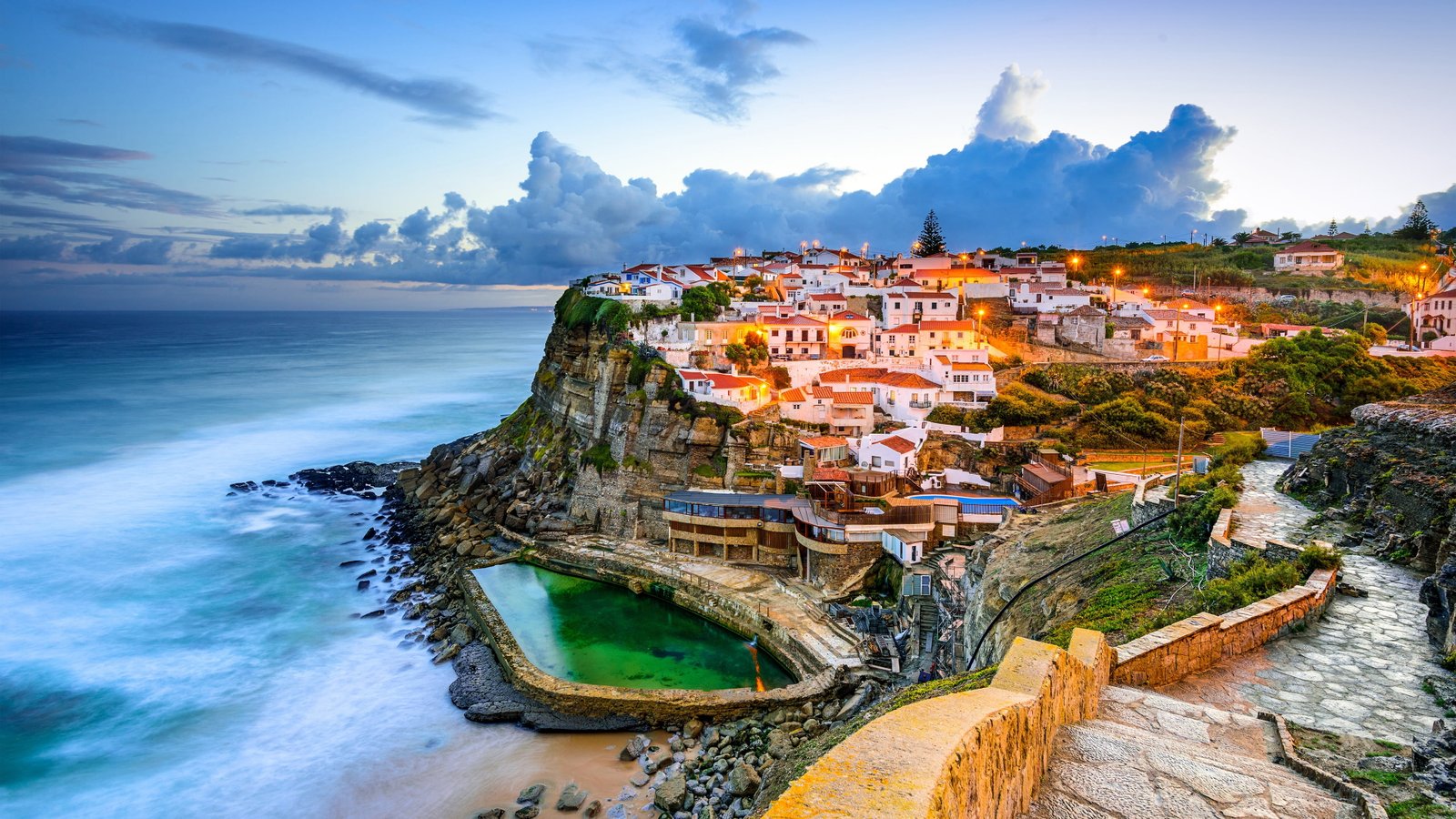 town europe portugal colares azenhas do mar coastal 2k 4k