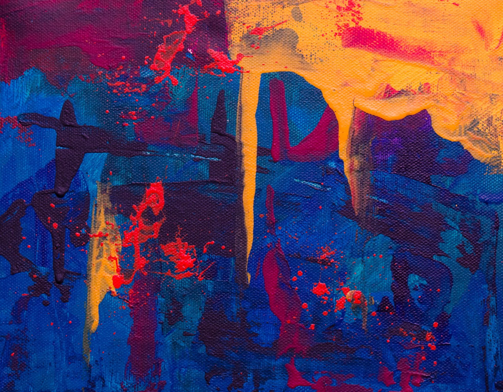 Abstract Painting acrylic paint artistic brush canvas color 2k 4k
