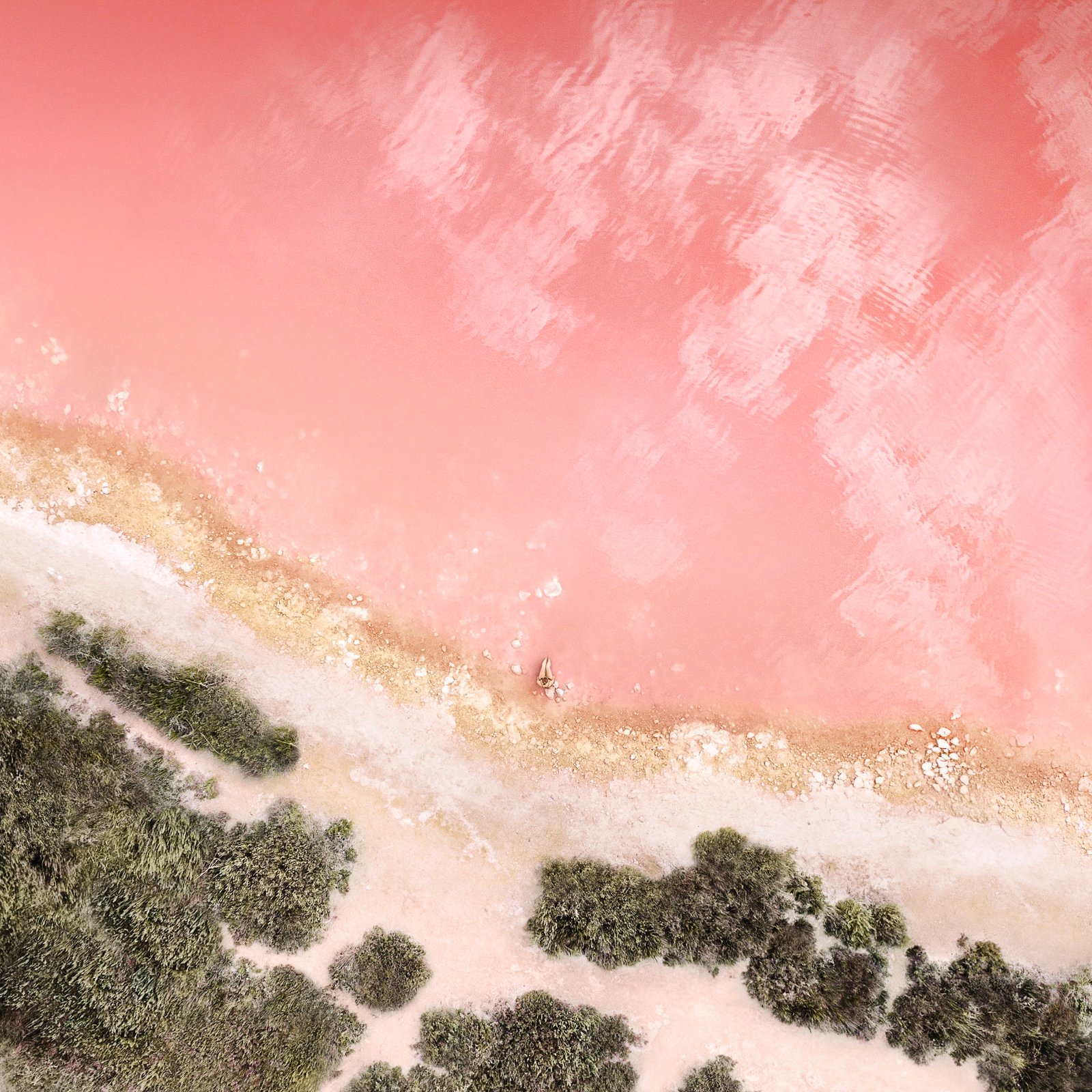 Alone Baby pink Stock Beach Rocks 2k