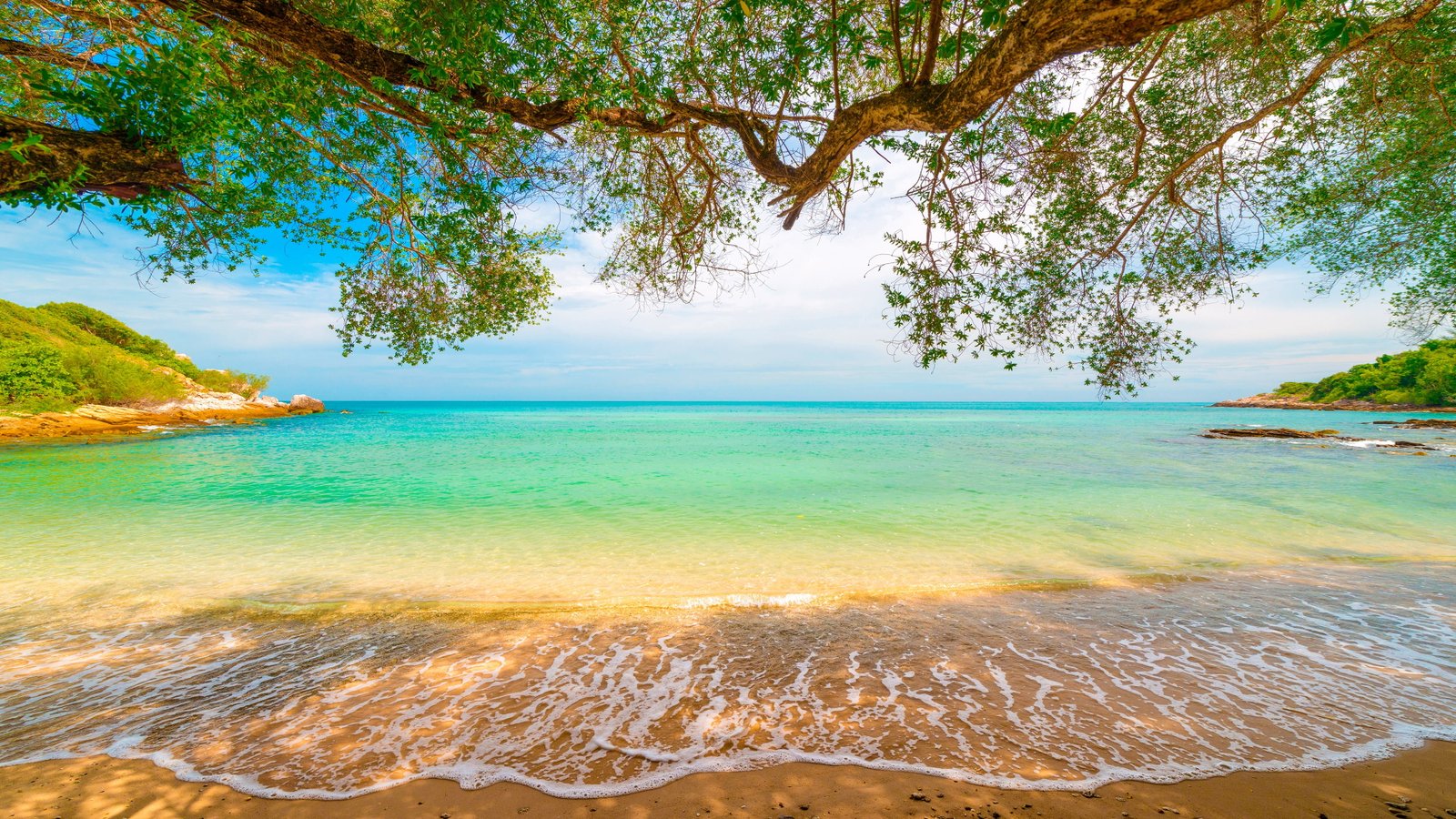 beach sandy lagoon tropical landscape shore tropics 2 2k 4k